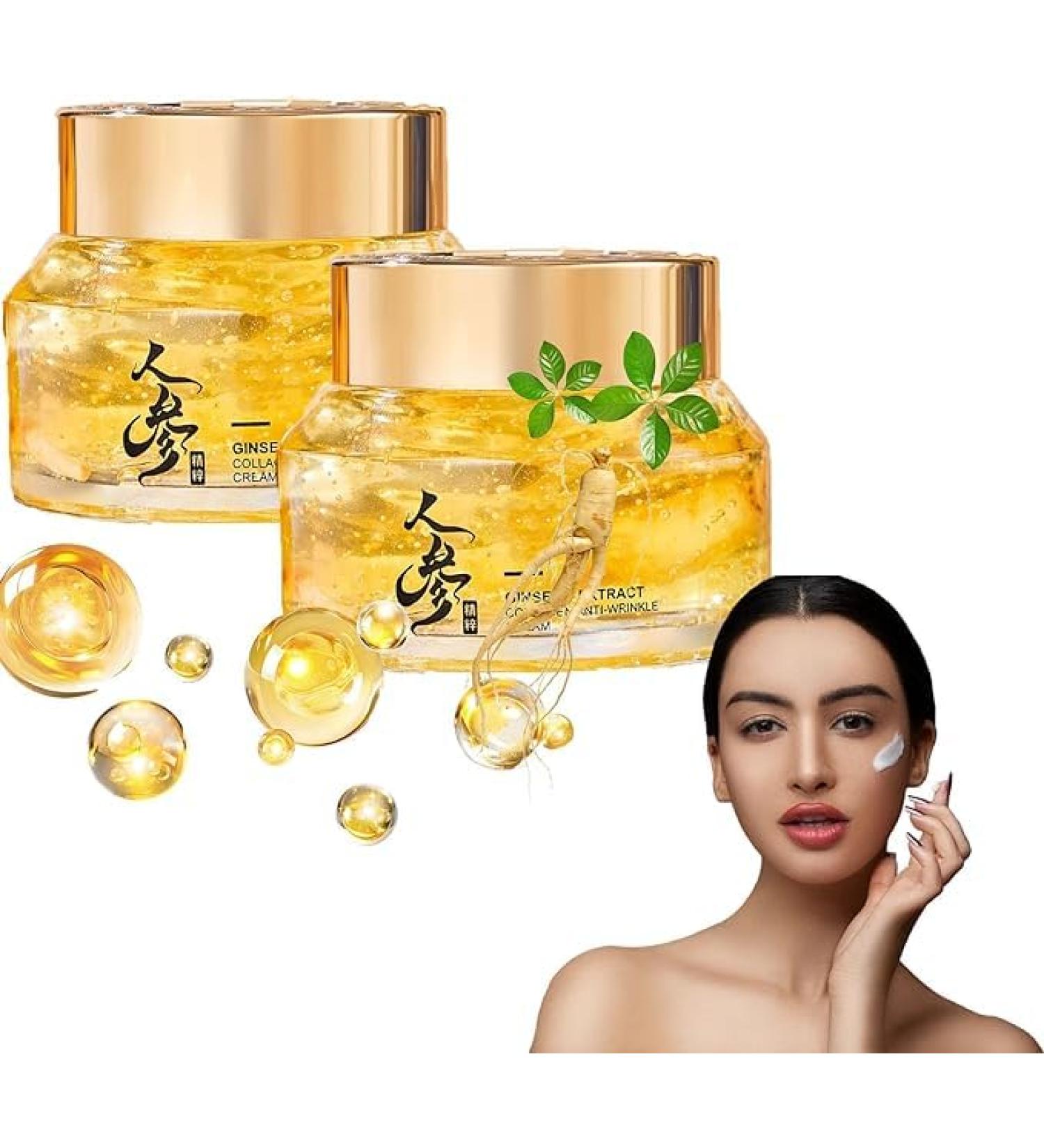  1/2/3 Jars Ginseng Anti-Wrinkle Serum And Cream Ginseng Extract Liquid Ginseng Peptide Anti-Ageing Serum Ginseng Moisturizing Cream Collagen Firming Peptides Ginseng Essence (2Count (Pack of 2)) - Buy Online on GoSupps.com
