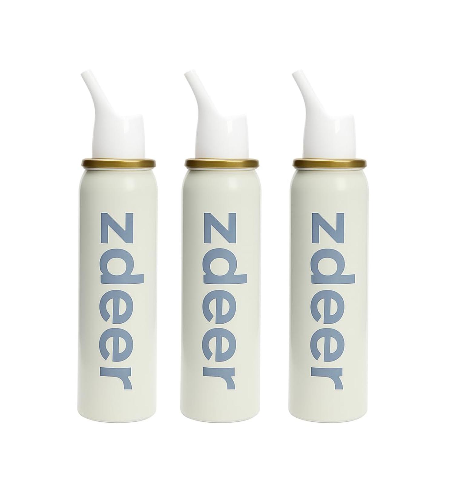 ZDEER 3-Pack Natural Saline Nasal Spray (80ml) - Daily Nasal Care for Adults & Kids, Drug-Free Moisturizing & Cleansing Mist for Dryness Relief - Buy Online on GoSupps.com