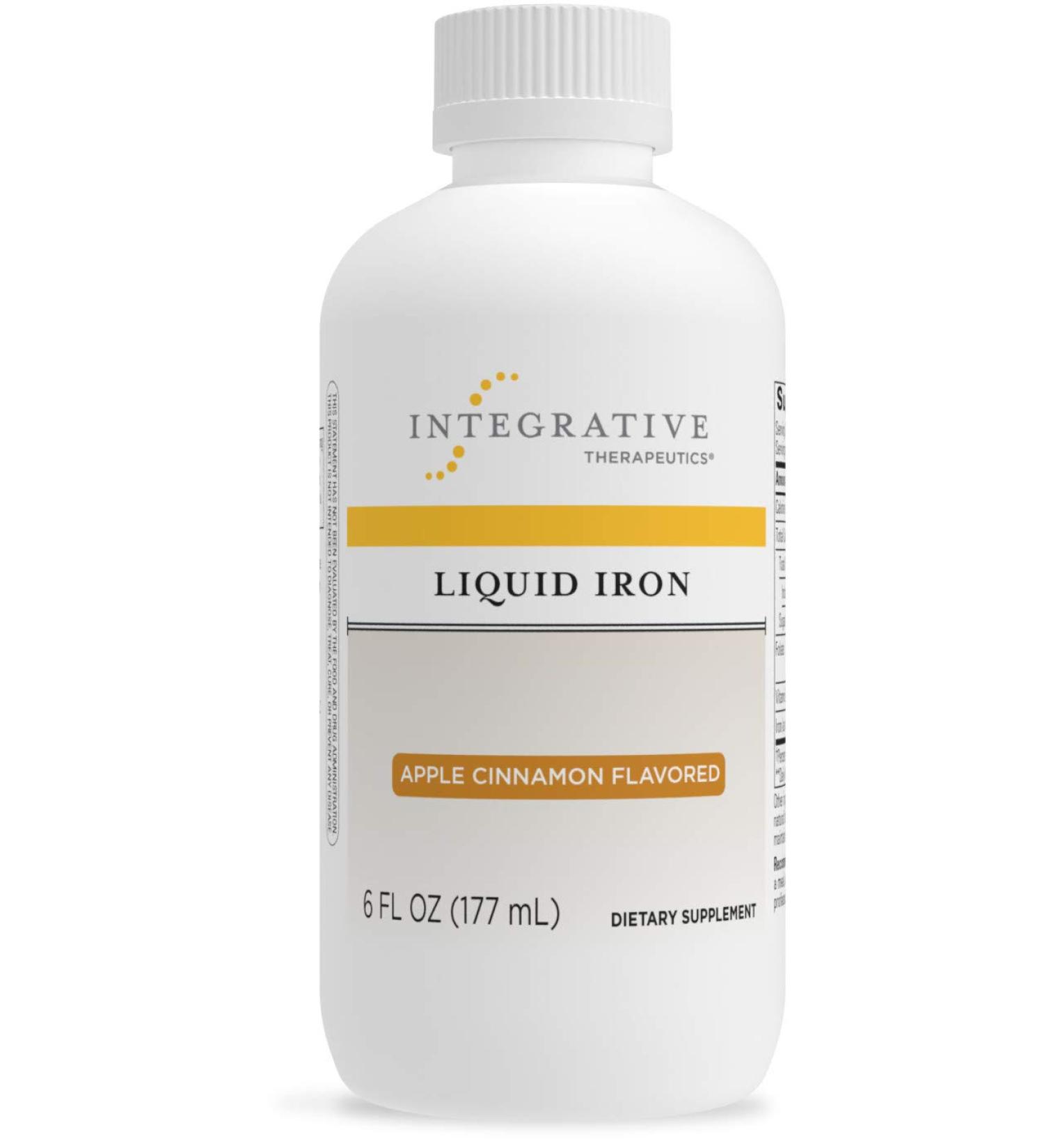 Integrative Therapeutics Liquid Iron with Vitamin B12 and Folic Acid - Apple Cinnamon Flavored - 6 fl oz - Buy Online on GoSupps.com