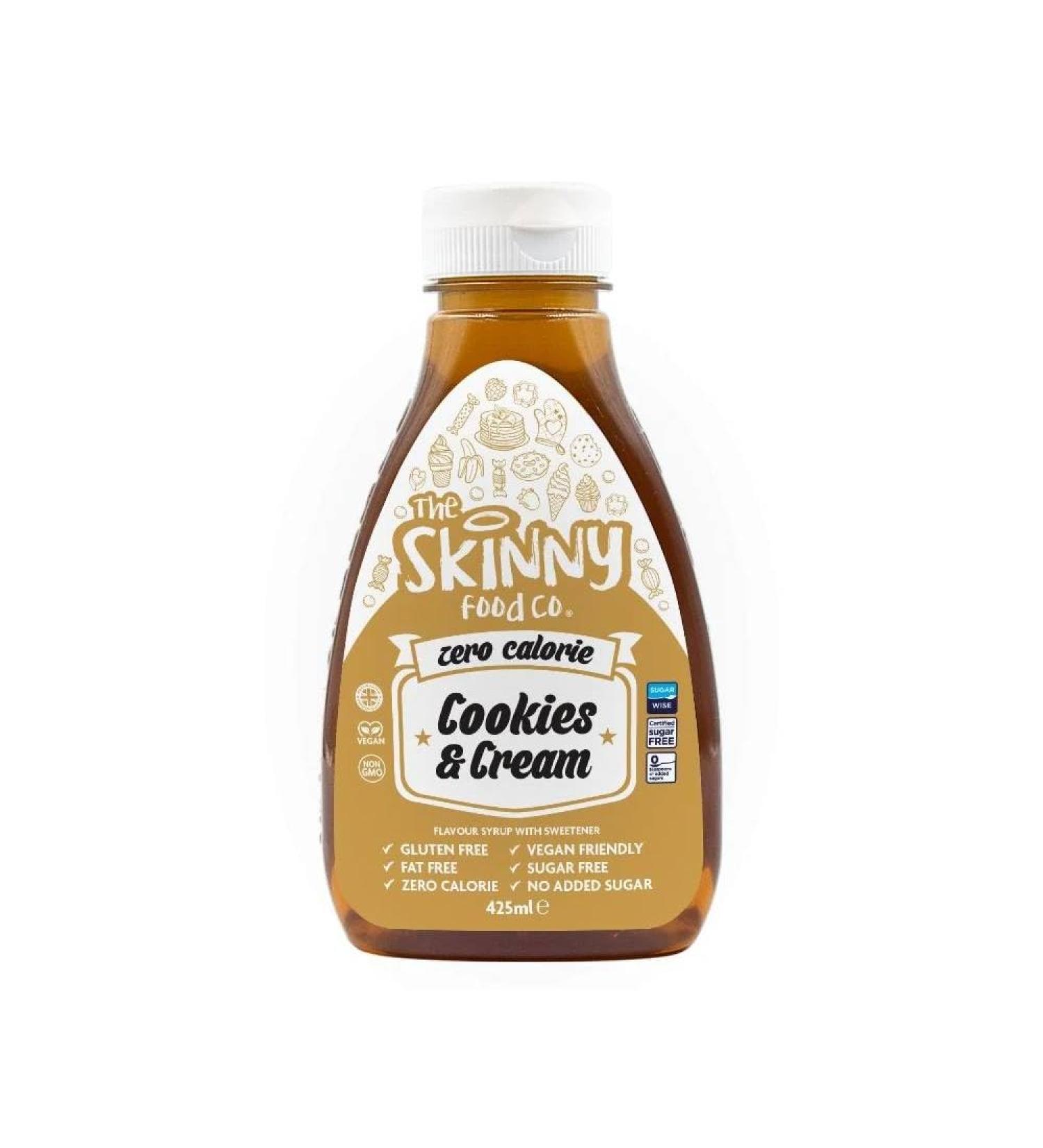 Skinny Food Co Calorie-Free Syrup - Sugar-Free Guilt-Free Cookies & Cream 425ml - Perfect for Every Diet - Buy Online on GoSupps.com