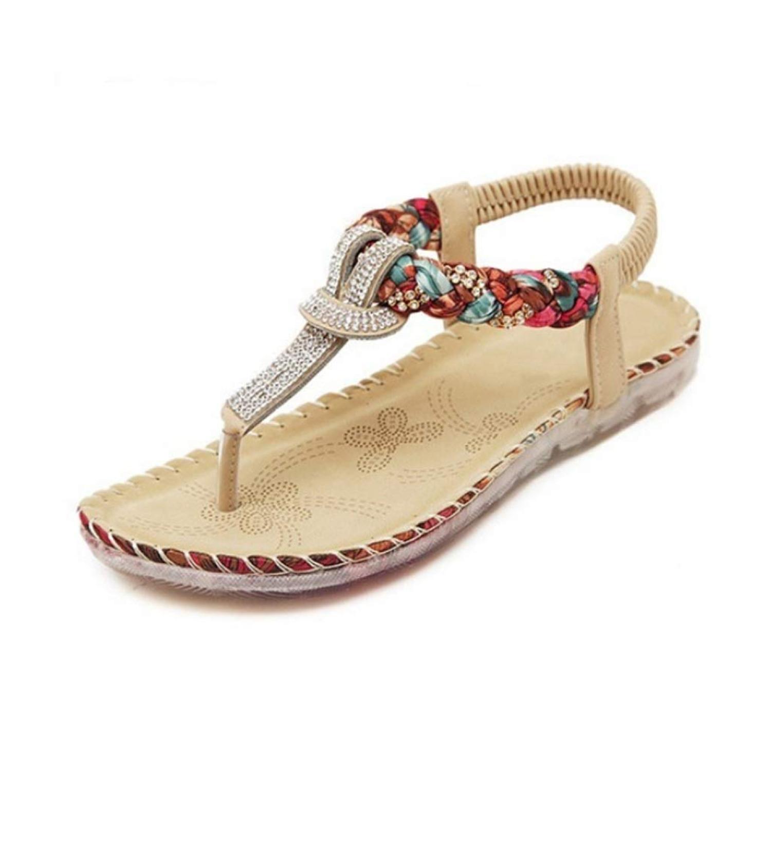 Creev Women Sandals - Stylish Beach Flip Flops & Cute Flat Leisure Shoes - Size 8 - Buy Online on GoSupps.com
