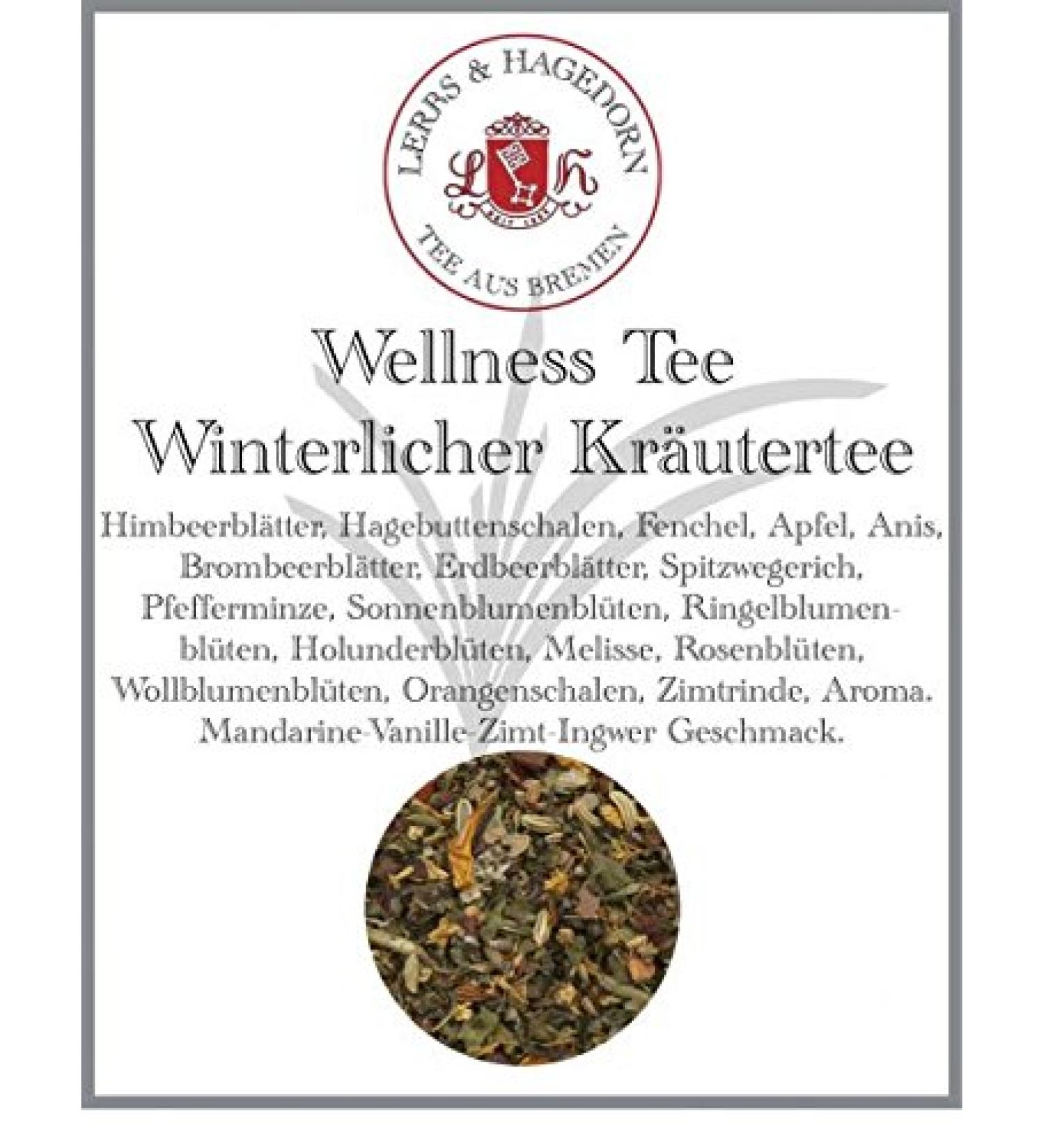  Lerbs & Hagedorn Lerbs & Hagedorn Wellness Winter Herb Tea | Mandarin Vanilla & Ginger 1kg (Approx 71 Litre) Raspberry Leaves - Buy Online on GoSupps.com
