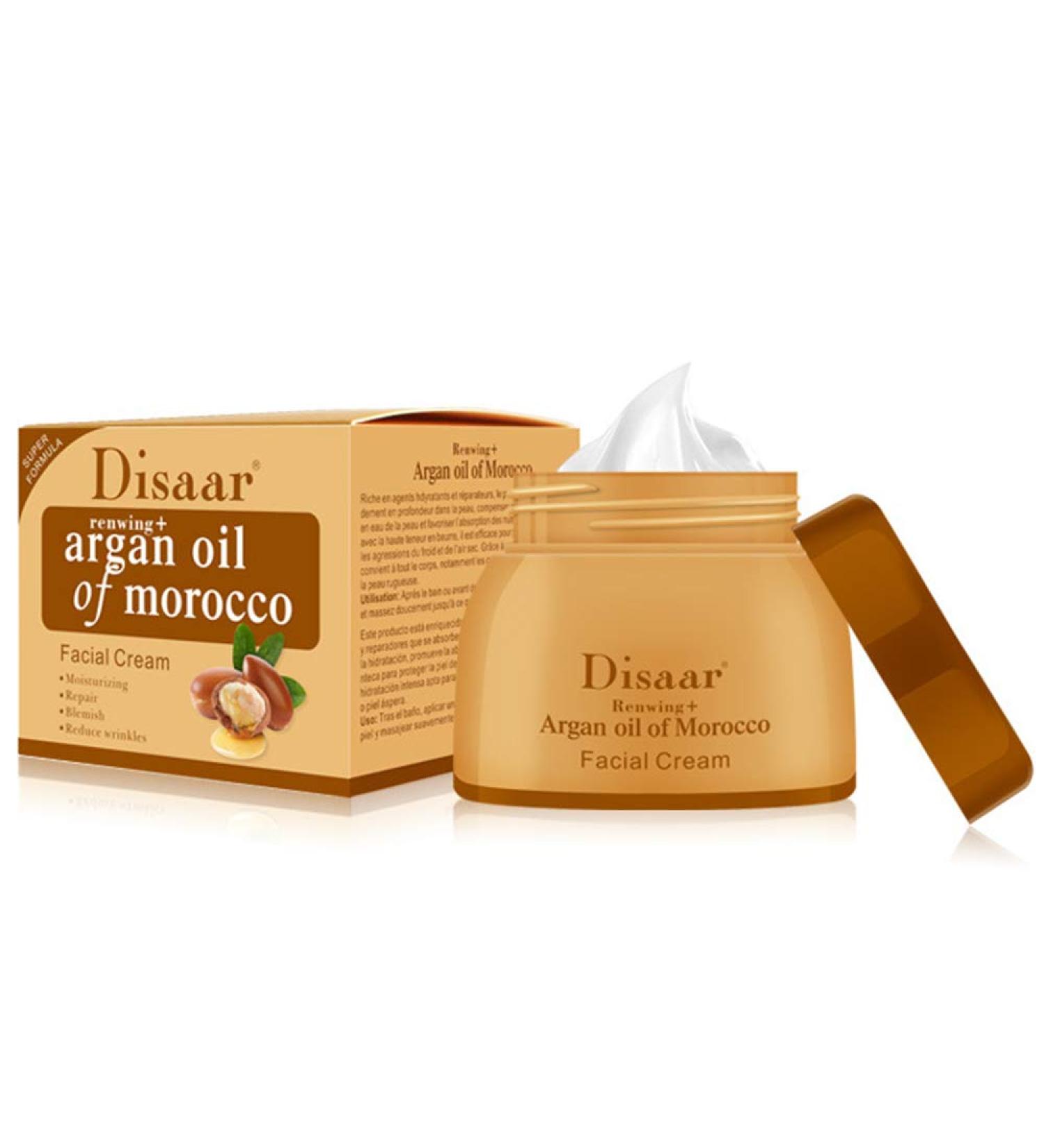 DISAAR BEAUTY Face Cream Argan Oil Of Morocco Moisturizing Repair Blemish Reduce Wrinkles Facial Skin Care Reawing+ Super Formula 50g - Buy Online on GoSupps.com