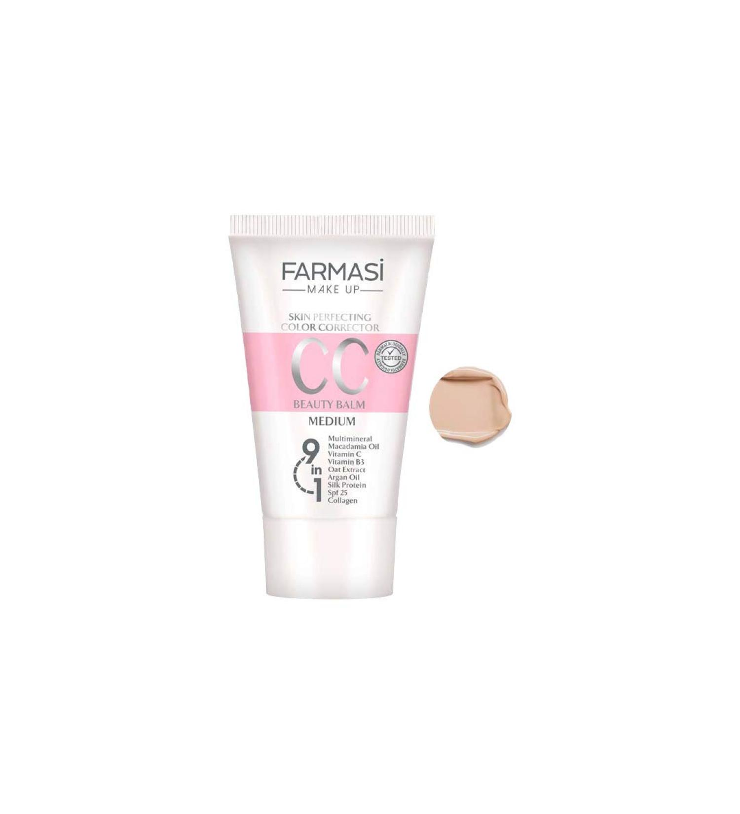 Farmasi CC Cream - Pure Natural Flawless Finish | Medium to Full Coverage - All Skin Types | 50mL - Buy Online on GoSupps.com