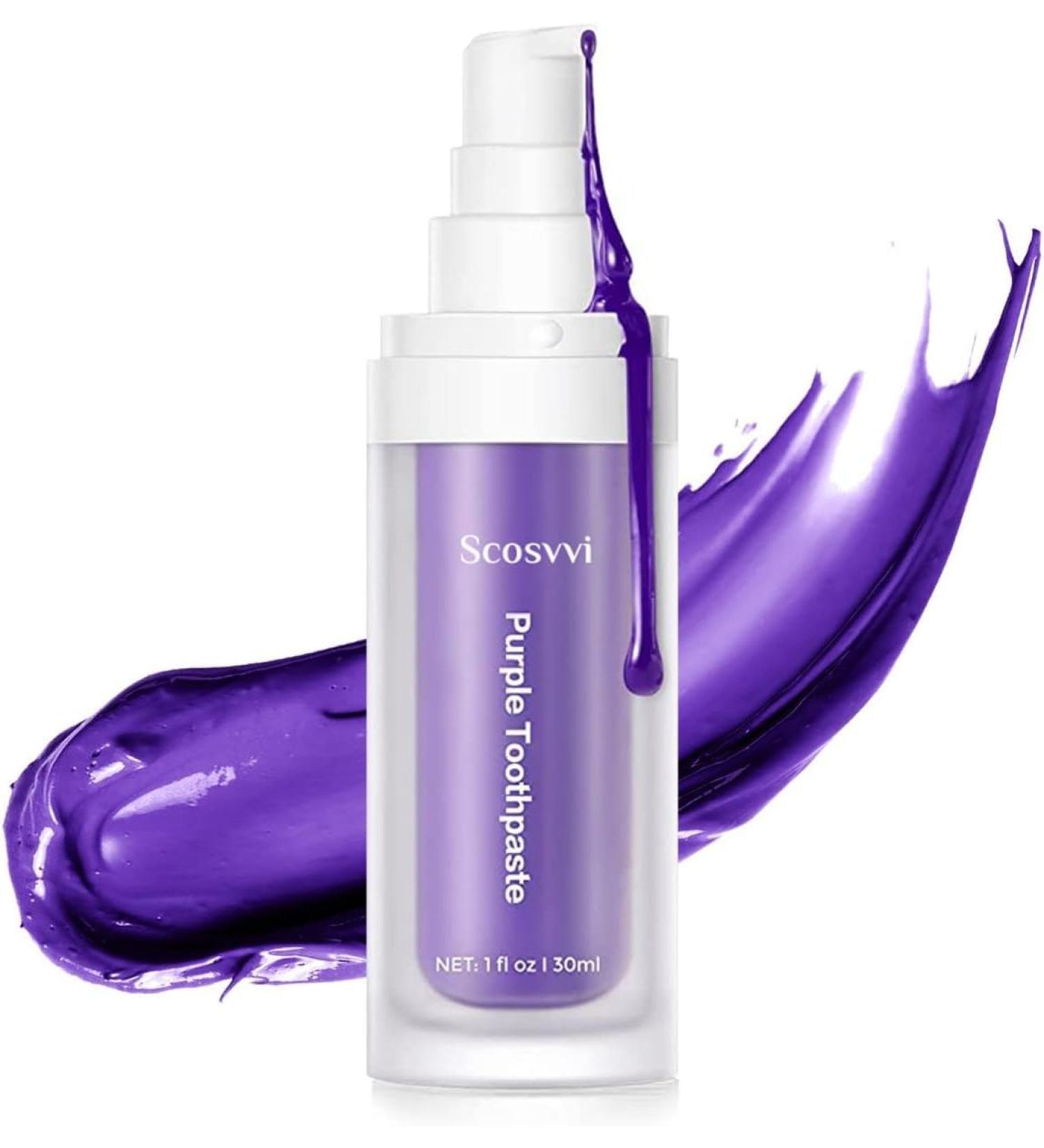 Purple Toothpaste for Teeth Whitening | Blanqueadora Gel for Stain Removal - Adult Tooth Color Corrector - Buy Online on GoSupps.com