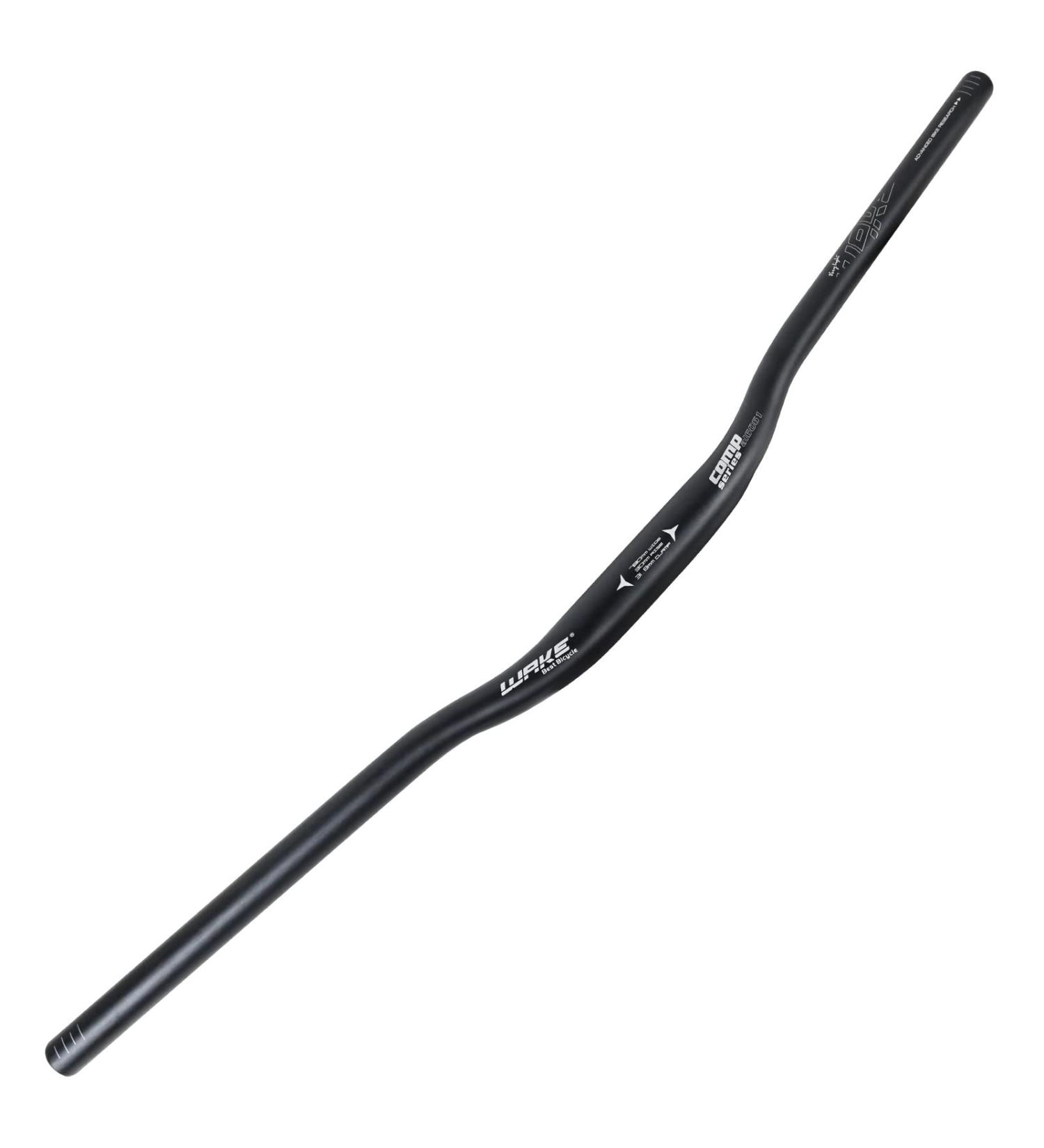 Wake 31.8mm Mountain Bike Handlebar 780mm - Aluminium Alloy MTB Riser Bars for Downhill Cycling - Black - Buy Online on GoSupps.com