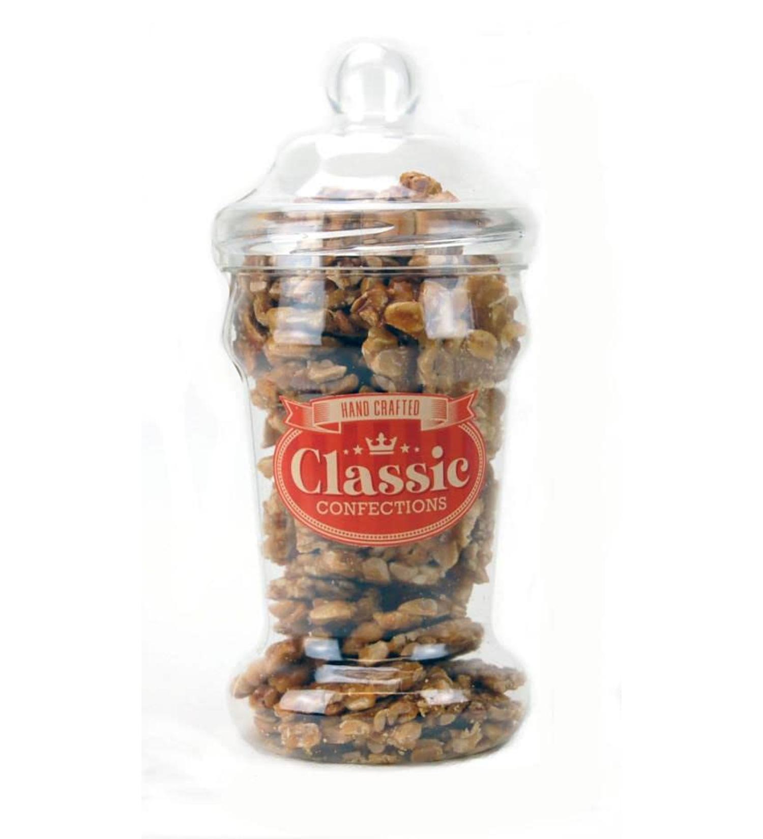 Bysel 600g Golden Roasted Peanut Brittle in a Victorian Style Jar