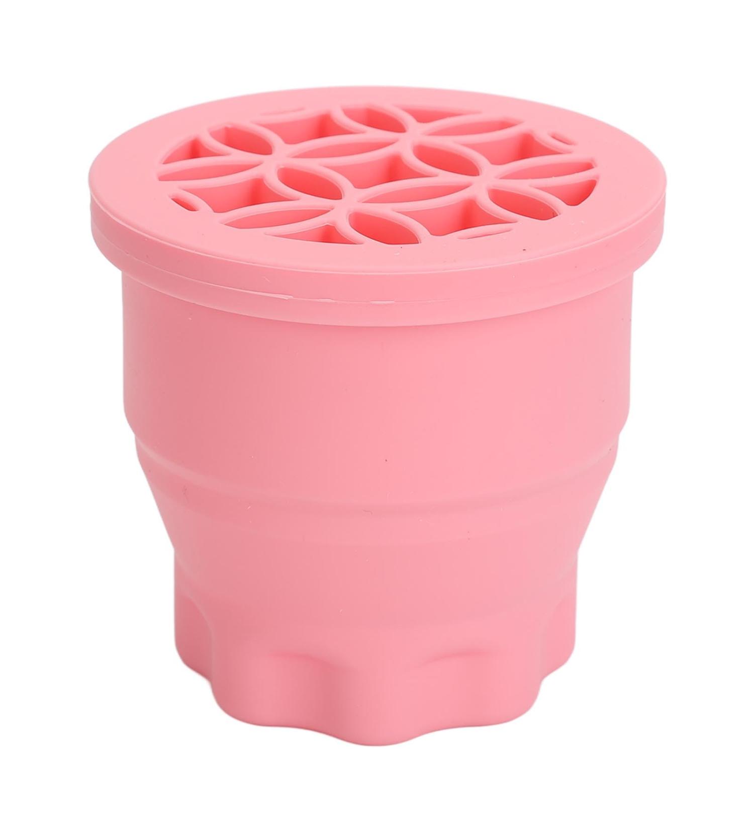 Makeup Brush Cleaning Bowl - Compact Multifunctional Cleaner Cup | Effective & Portable for Home Use (Pink - Buy Online on GoSupps.com