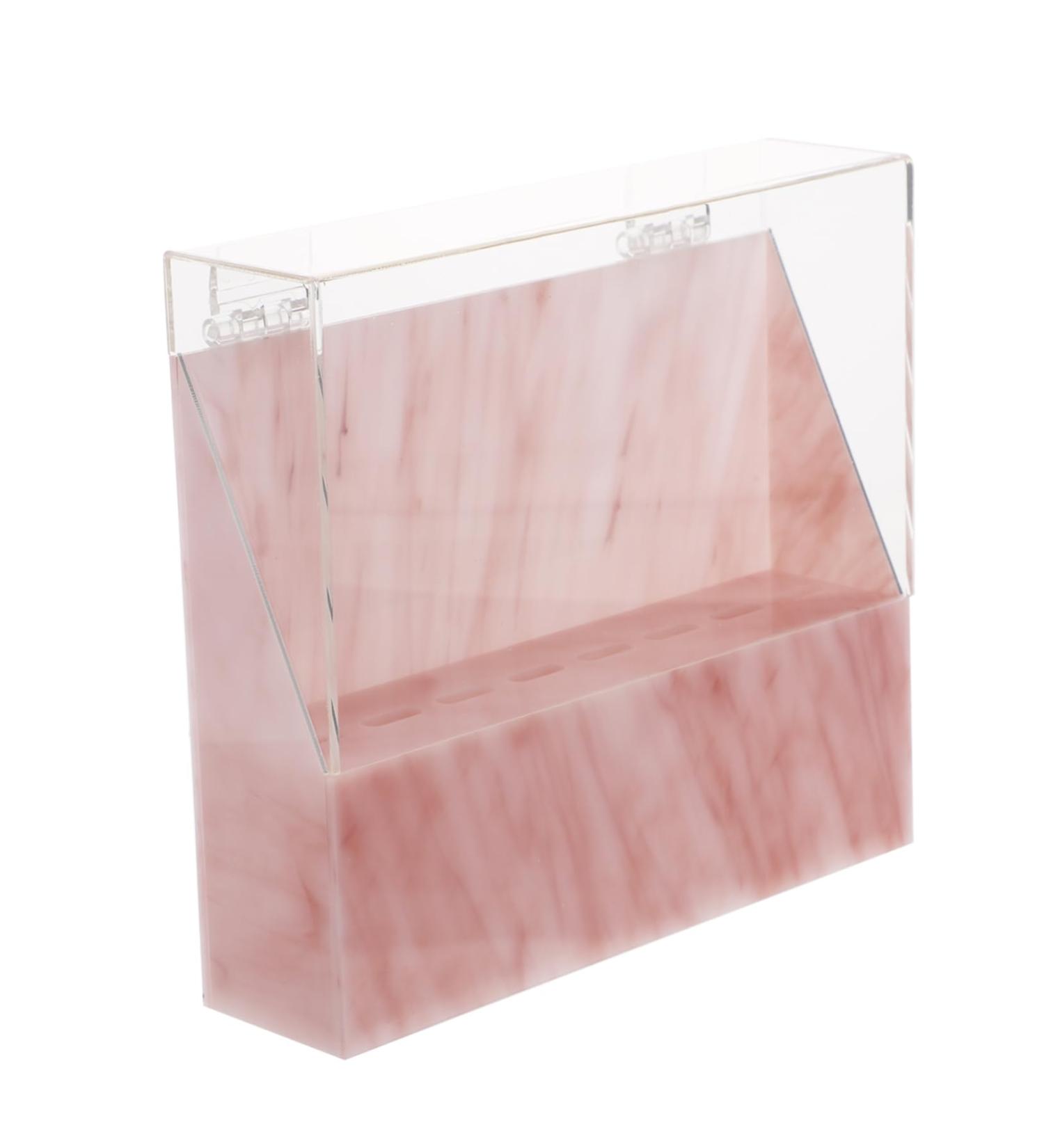 Minkissy 8-Hole Acrylic Storage Organizer for Eyelash Extension Tweezers - Pink Display for Twilight Tweezers - 17.5x16cm - Buy Online on GoSupps.com
