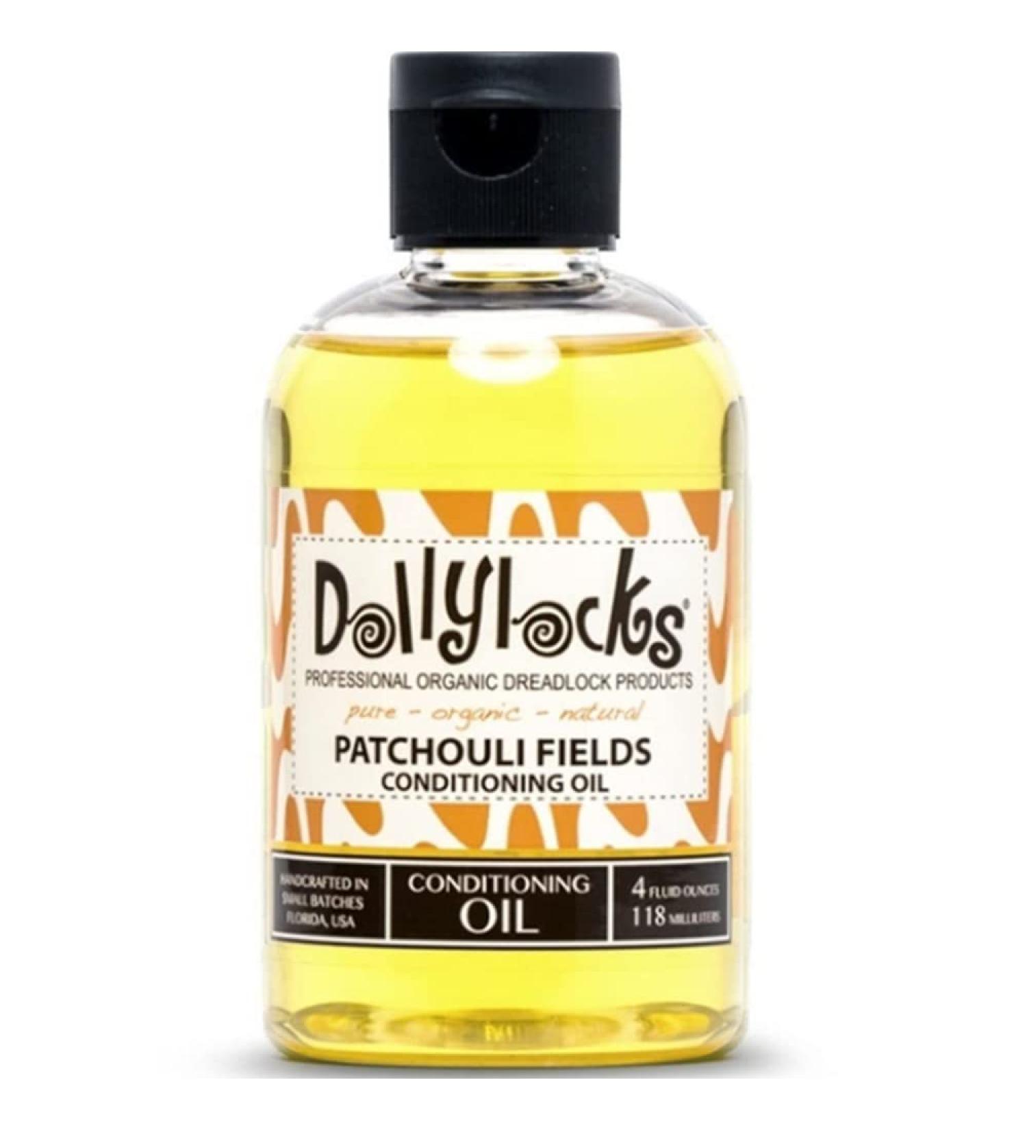Dollylocks Organic Dreadlock Conditioning Oil - Vegan Moisturizer with Avocado, Jojoba, Coconut & Hemp Seed Oil - Patchouli Fields 4oz - Buy Online on GoSupps.com