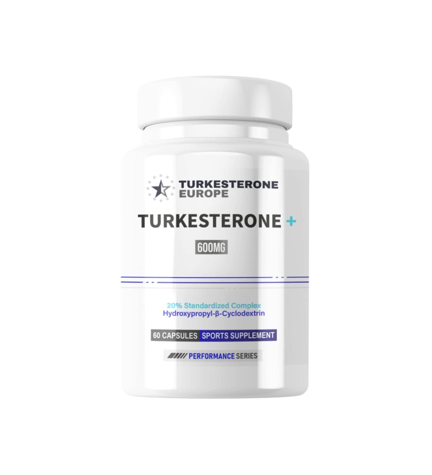 Turkesterone+ 20% Complex with HydroxypropylBeta-Cyclodextrin - 60 Capsules (600 mg) - Turkesterone Europe  - Buy Online on GoSupps.com