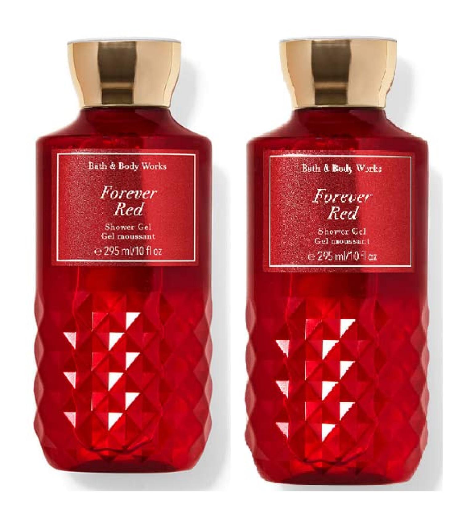 Bath and Body Works Forever Red Shower Gel Gift Sets For Women 10 Oz 2 Pack (Forever Red)