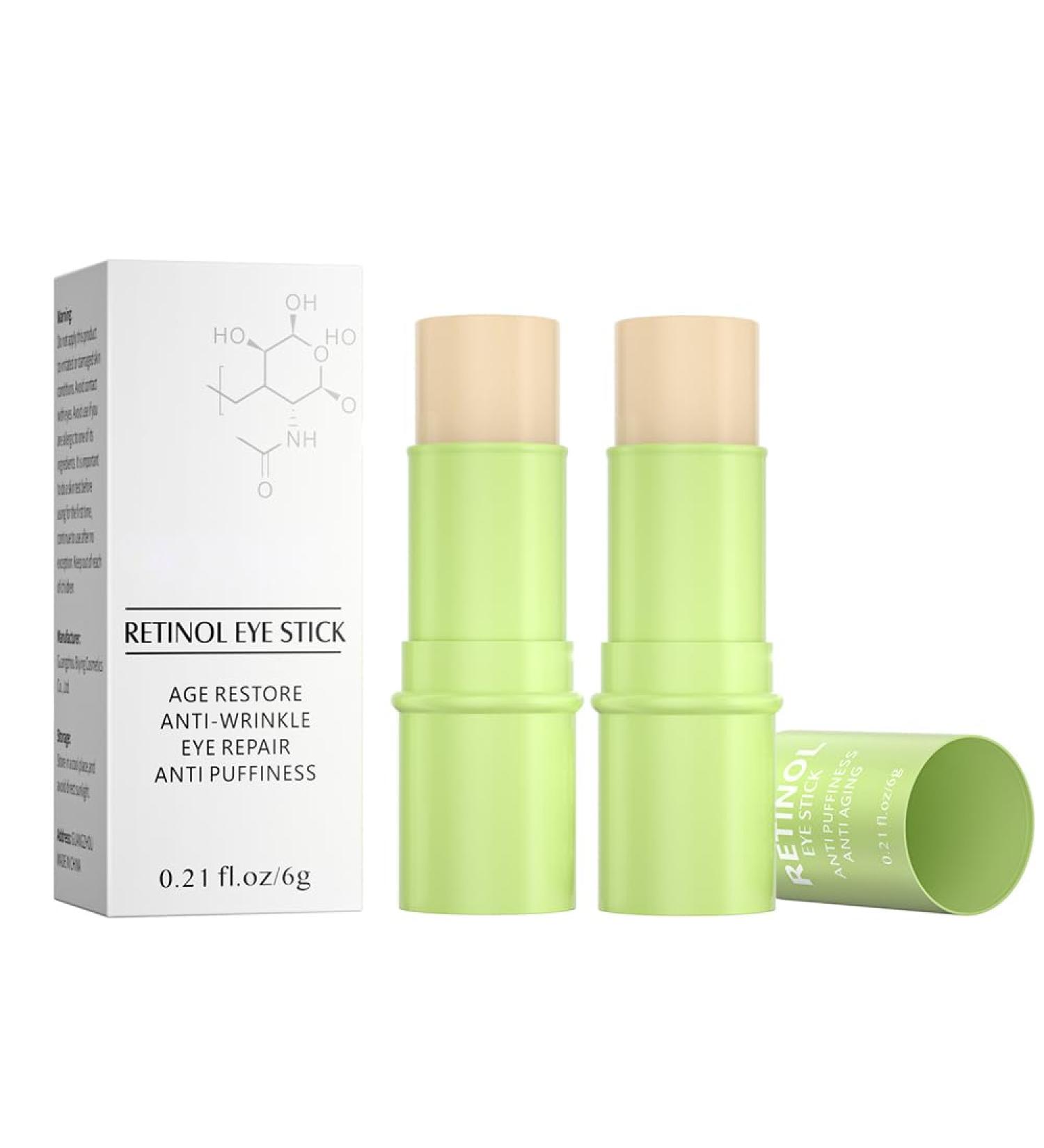 2 Pcs Retinol Eye Cream Stick Moisturizing Eye Cream Stick for Fine Lines Wrinkles Dark Circles and Puffy Eyes Eye Treatment Cream 0.21 FL OZ Each - Buy Online on GoSupps.com