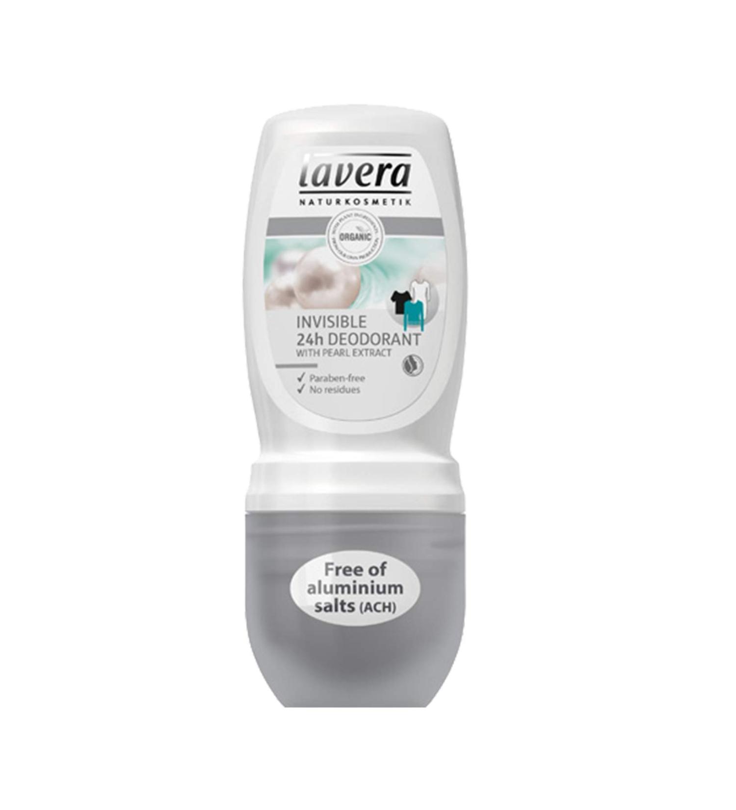 Lavera 24h Deodorant Roll-On With Pearl Extract Invisible 1.7 Ounce