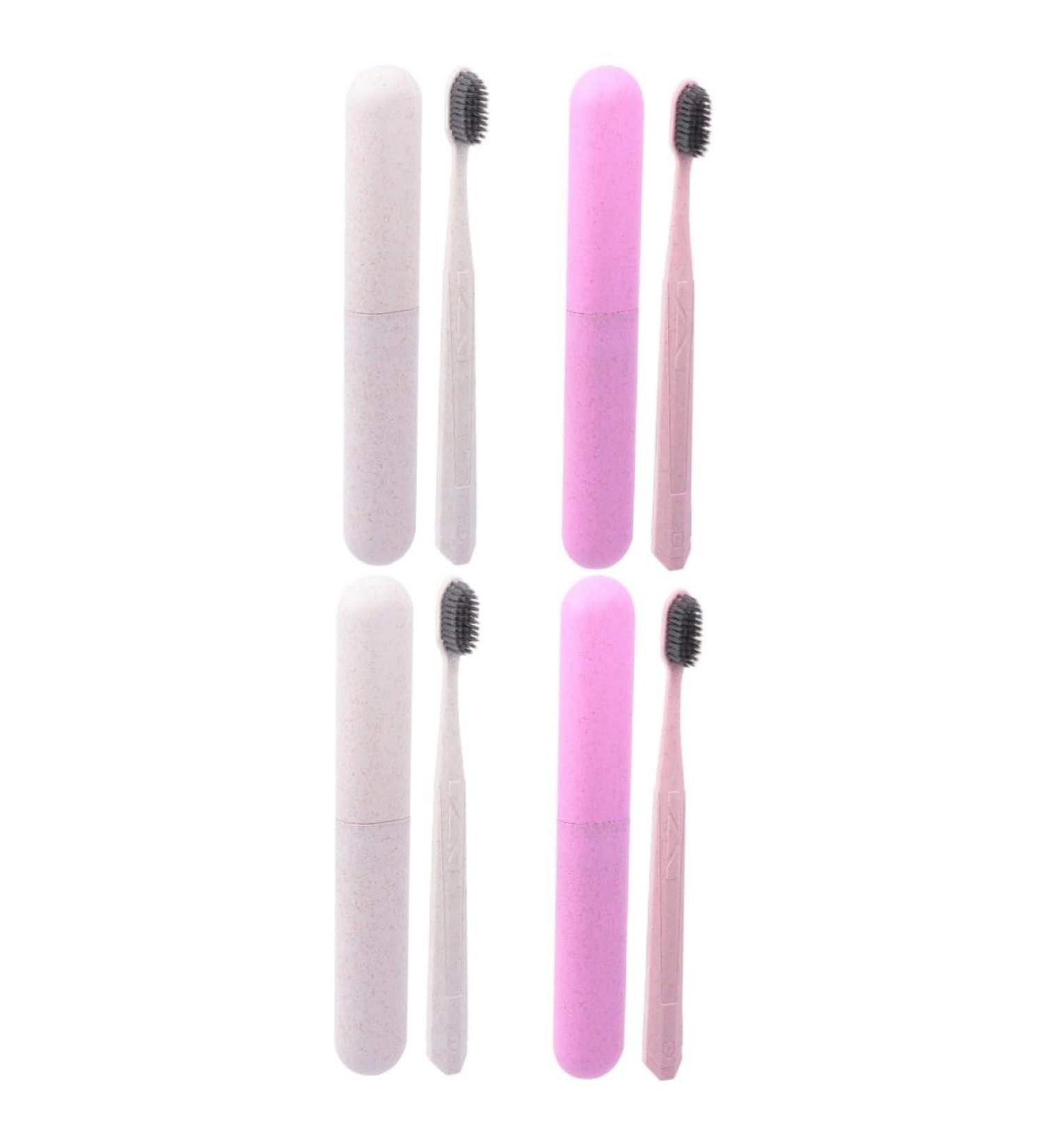 Buy Gatuida 4-Piece Toothbrush Set - Long Handle Travel-Friendly Durable PP Material - Buy Online on GoSupps.com