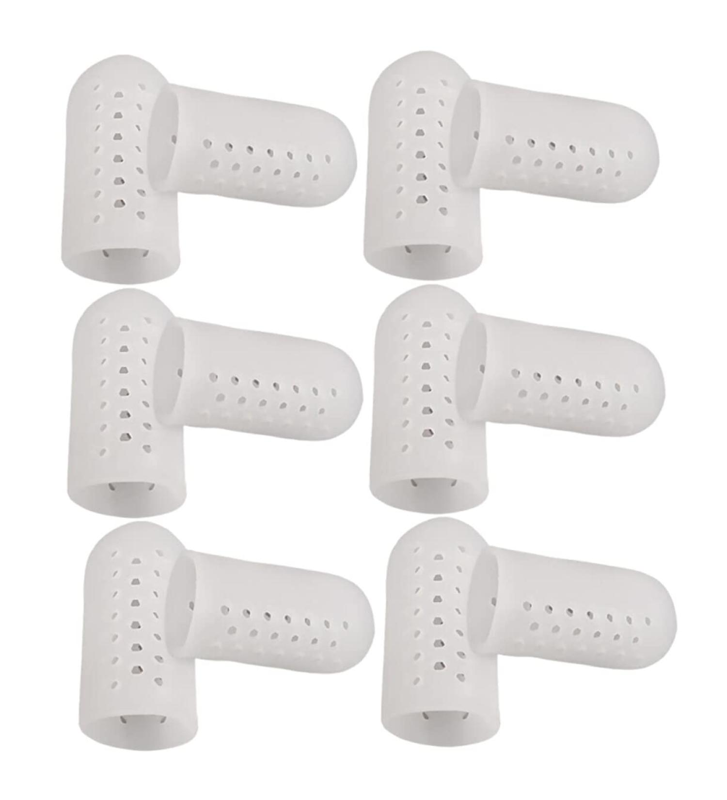 INOOMP High Heel Protectors - 6 Pairs/12pcs Big Toe & Heel Protector Caps - Silicone Gel - White - 4.5X2.1 cm - Buy Online on GoSupps.com
