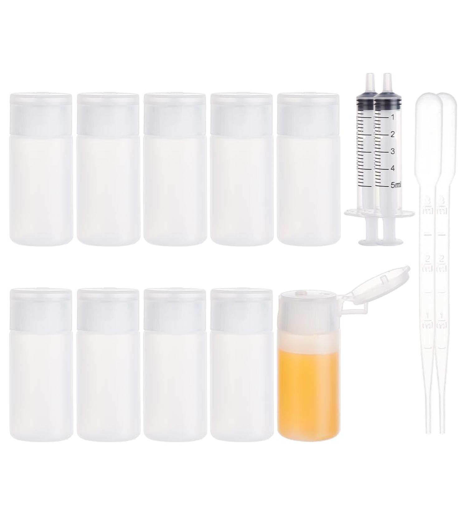 Benecreate 10 Pack 30ml Small Travel Bottles - Refillable Plastic Test Bottles for Cosmetics Makeup & Toiletries - Perfect for International Shipping - Buy Online on GoSupps.com