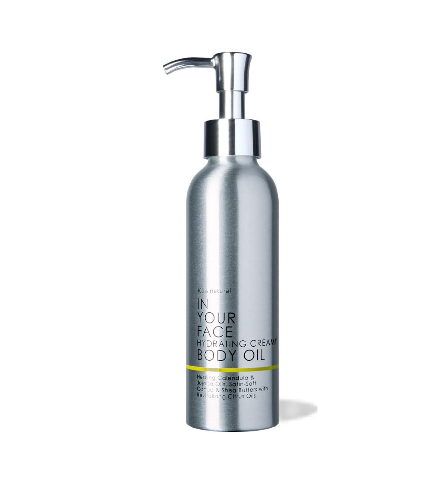 In Your Face Hydrating Creamy Body Oil All-Natural Moisturizer with Calendula Jojoba Cocoa & Shea Butter Body Oil After Shower for Dry Rough Skin Fast-Absorbing Citrus Elixir 5 oz - Buy Online on GoSupps.com