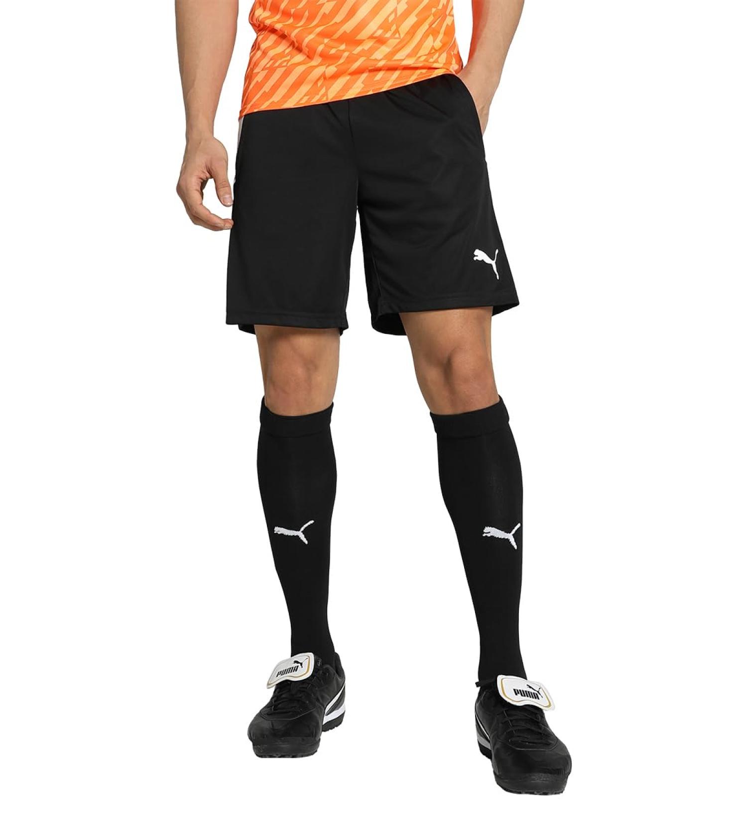 Puma TeamLIGA Referee Shorts for Men - Black/White | Stylish Durable Perfect for Officials - Buy Online on GoSupps.com
