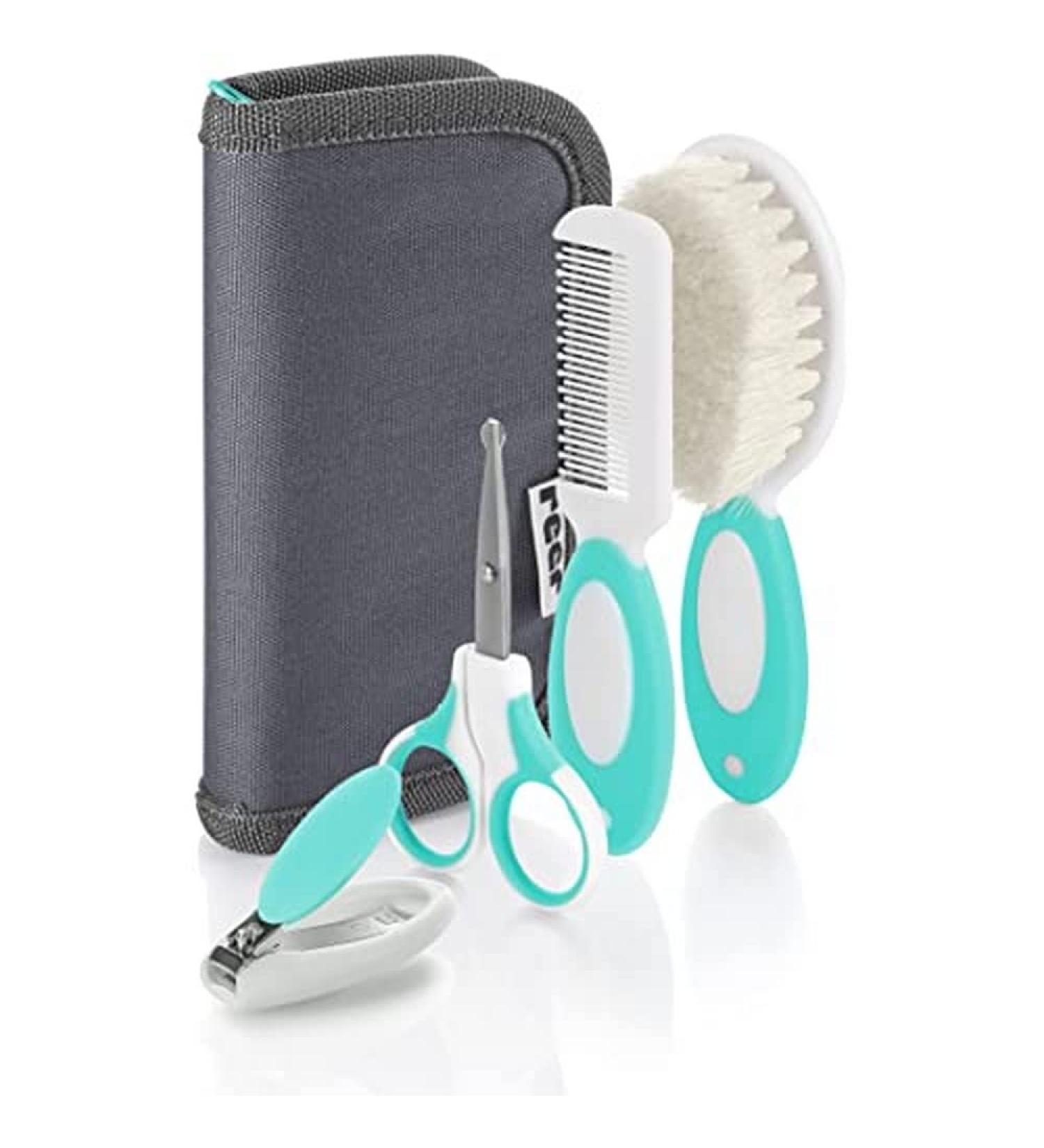 Reer BabyCare 5-Piece Newborn Starter Set | Natural Hairbrush & Essential Baby Care Items - Shop Internationally Now! - Buy Online on GoSupps.com