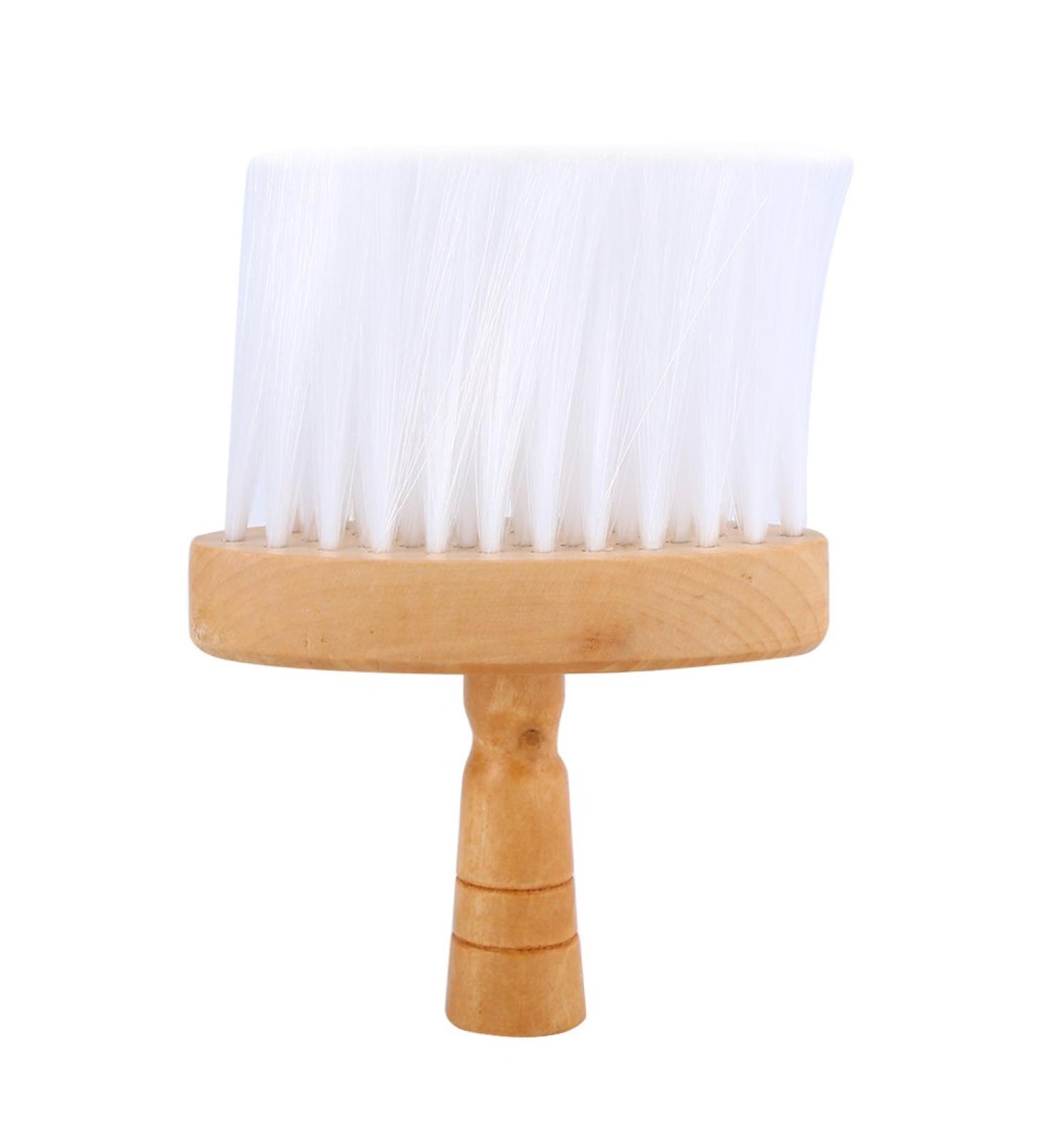 Premium Wooden Hair Duster Brush - Soft Neck Brush for Hairdressers | Ideal for Precise Hair Cleaning & Styling - Buy Online on GoSupps.com