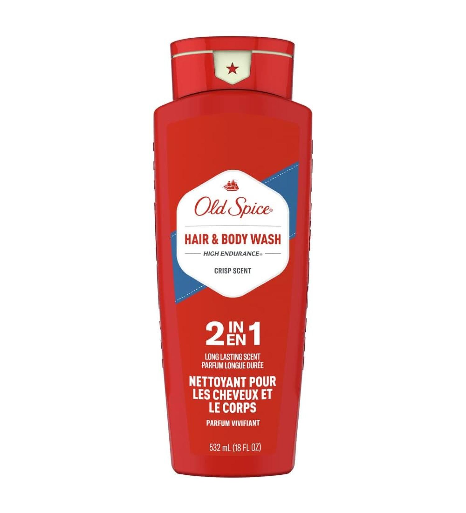 Old Spice High Endurance Hair + Body Wash for Men - Crisp Scent 18 fl oz | International Shipping Available - Buy Online on GoSupps.com