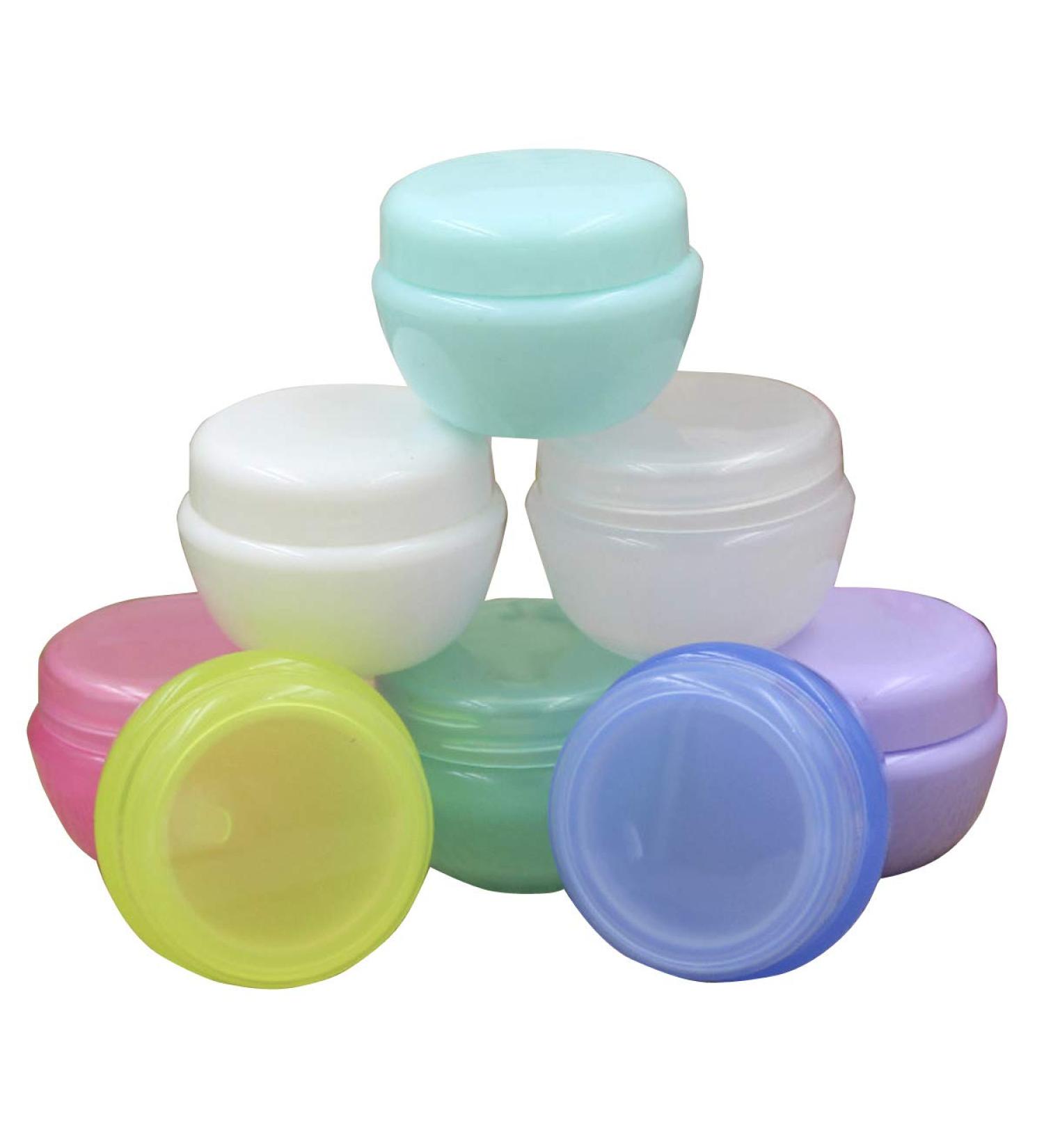 Morechioce 10 Pack Refillable Plastic Travel Containers - 10ml Small Cream Boxes for Lip Balm Shampoos & Creams - Buy Online on GoSupps.com