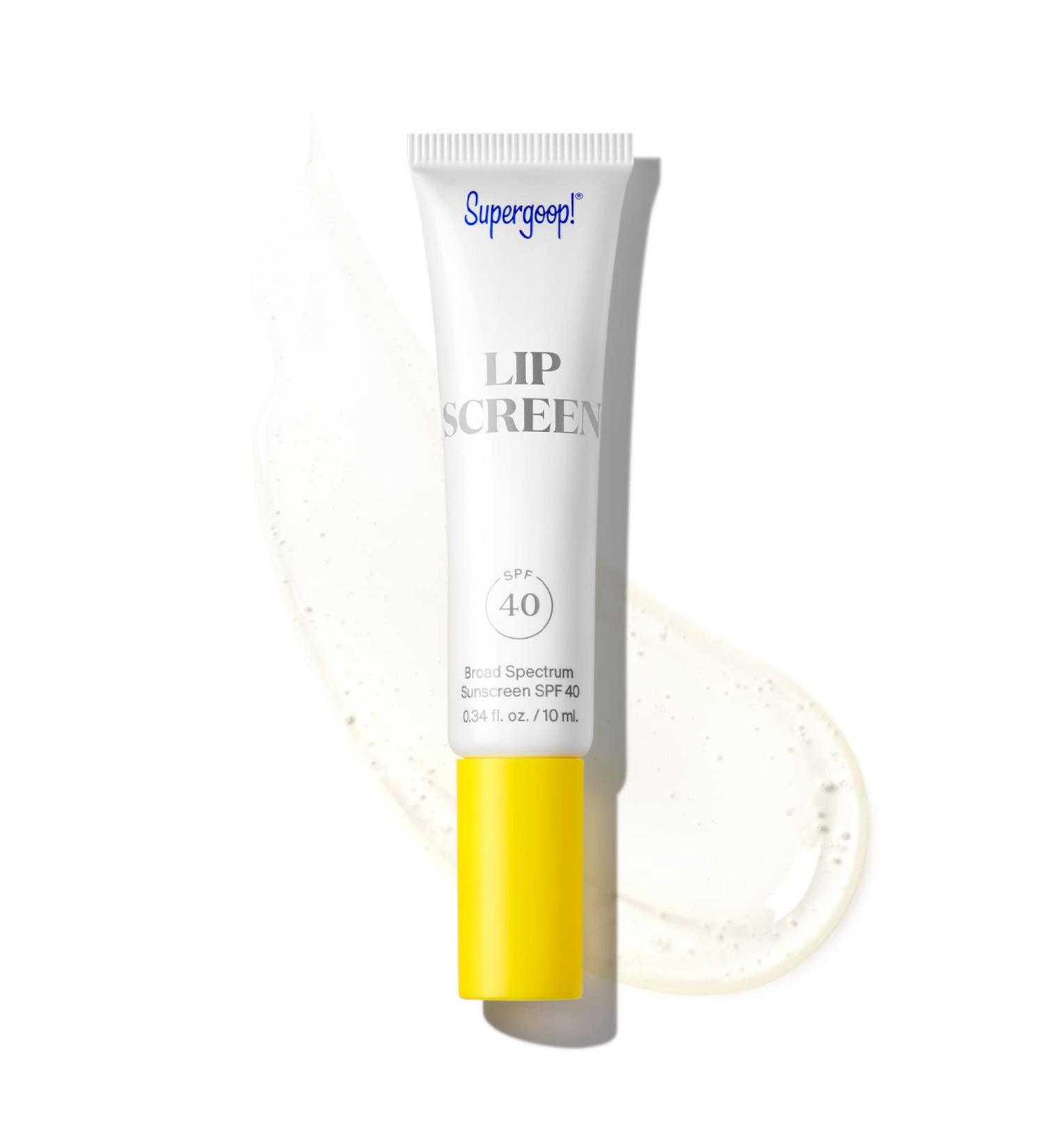 Supergoop! Lipscreen SPF 40 - Reef-Friendly Water-Resistant Lip Gloss | Broad Spectrum SPF Lip Balm with Grape Seed Extract & Sunflower Seed Oil - 0.34 fl oz - Buy Online on GoSupps.com