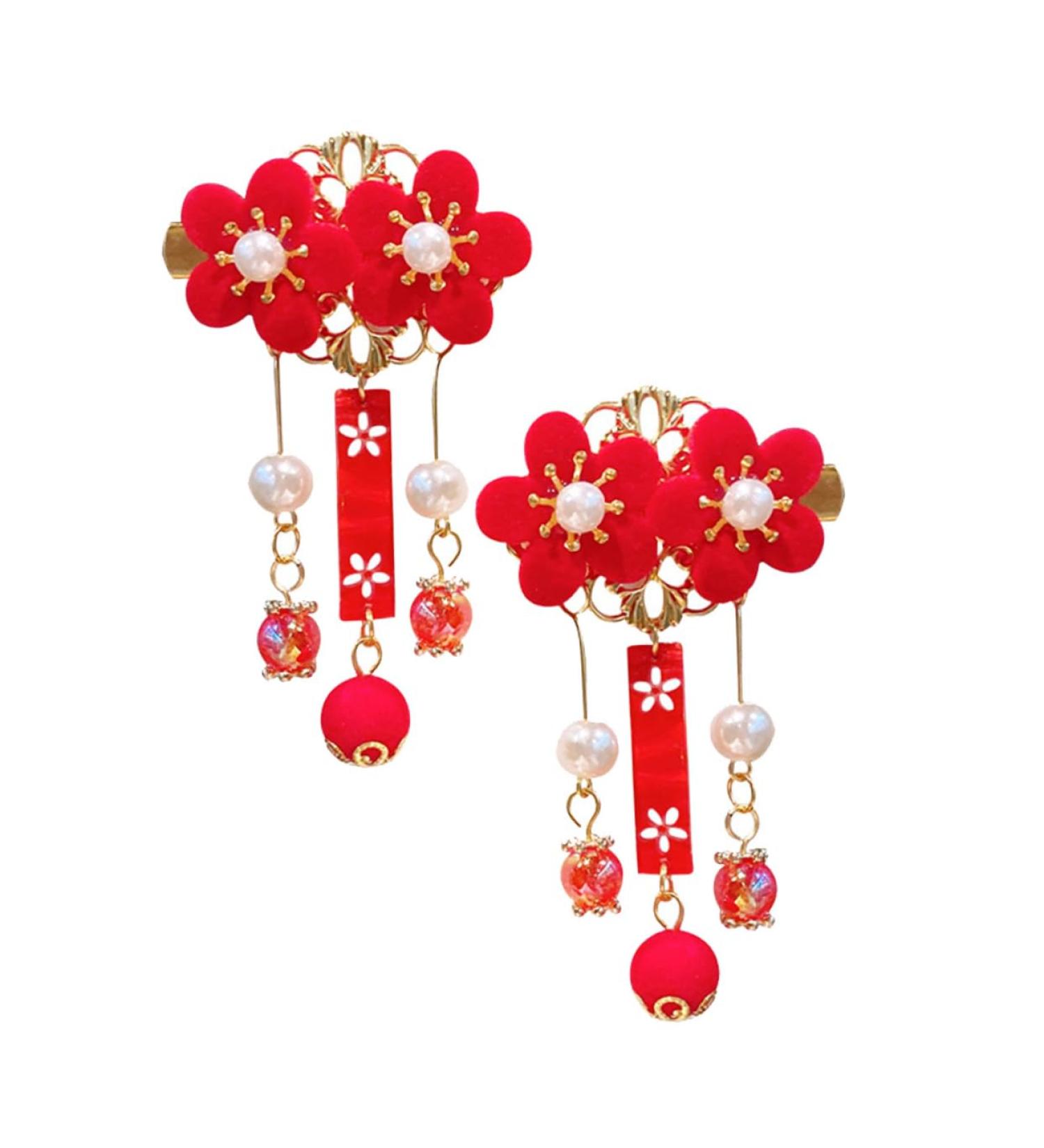 minkissy 2 Pairs Tassel Antique Style Hair Clip Weeding Hair Clasp Plum Hair Accessories Kimono Hair Decoration Tassel Hair Clip Kids Retro Hair Clips Hair Sticks Baby China Vintage Fabric - Buy Online on GoSupps.com