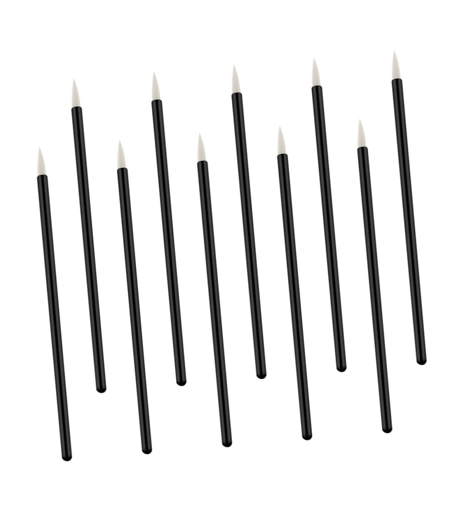 BELLIFFY 100pcs Eye Makeup Tools Eyeshadow Eye Shadow Eyebrow Brush Applicator White 10X0.5X0.5cm White - Buy Online on GoSupps.com