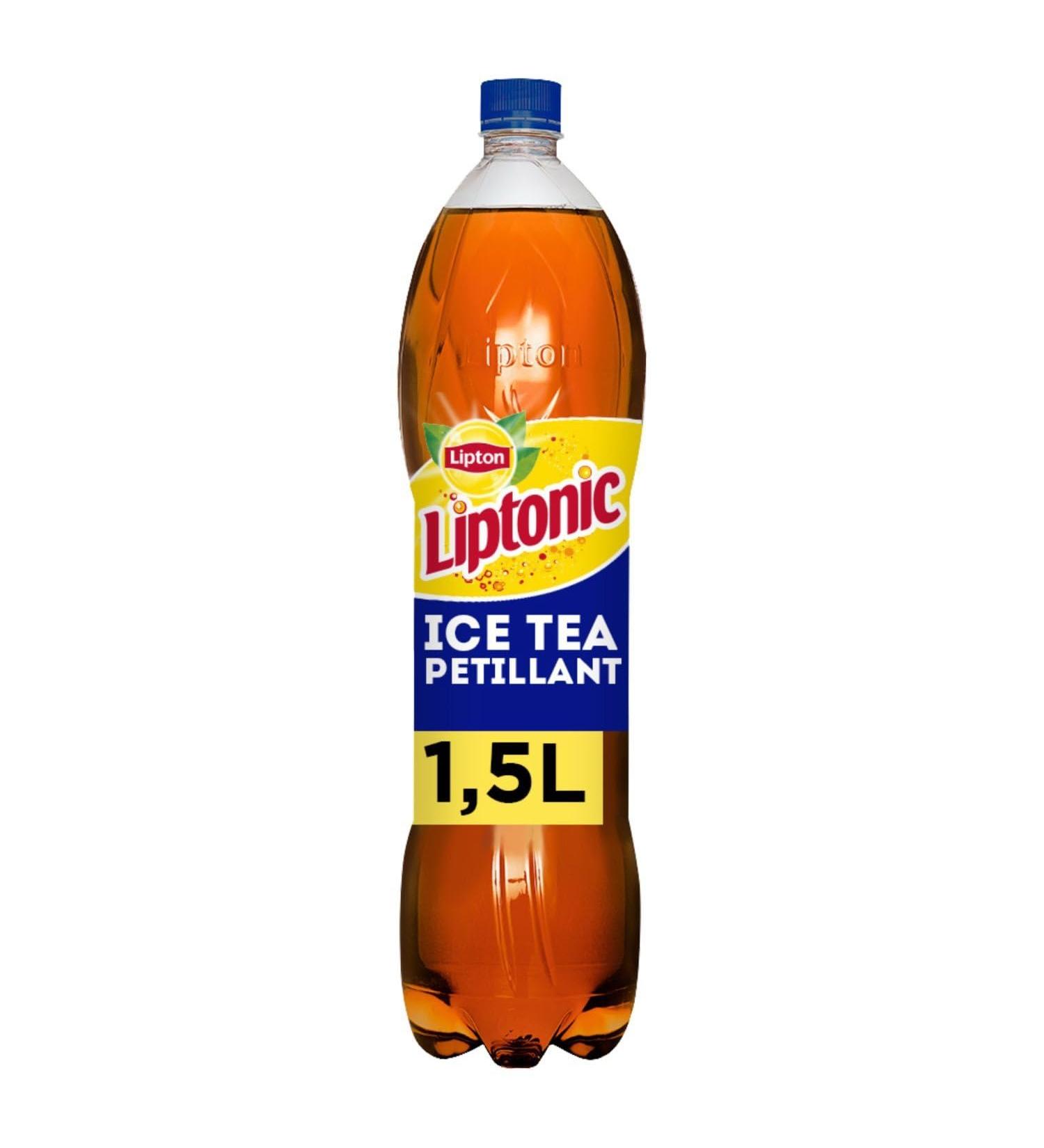 LIPTONIC Th Glac P tillant au Citron Vert Fra cheur Acidul e et L g re (Bouteille 1.5L) - Le lot de 4