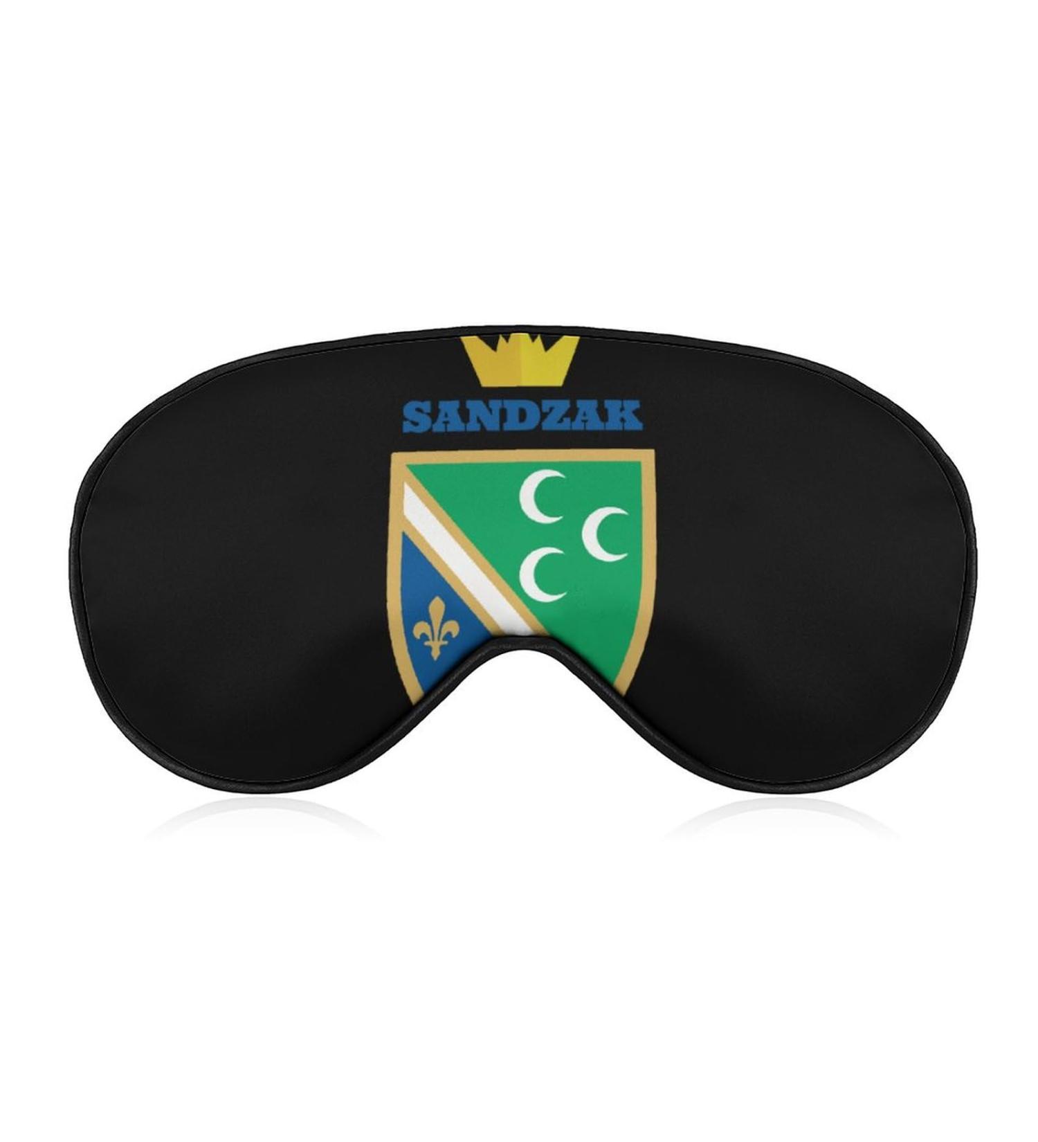 Sandzak Flag Crown Sleep Mask Eye Cover for Sleeping Blindfold with Adjustable Strap Blocks Light Night Travel Nap for Men Women - Buy Online on GoSupps.com