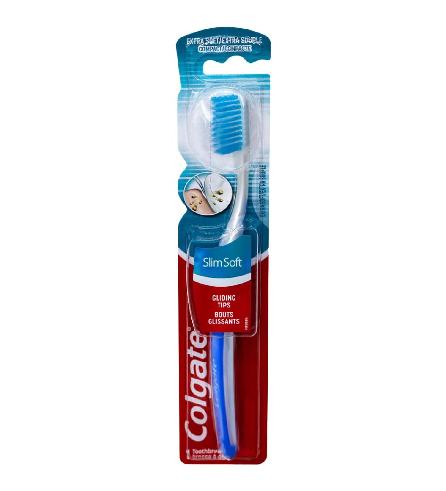 Colgate Slim Soft Ultra Compact Toothbrush Extra Soft - 1 Count | Colors Vary - Buy Online on GoSupps.com