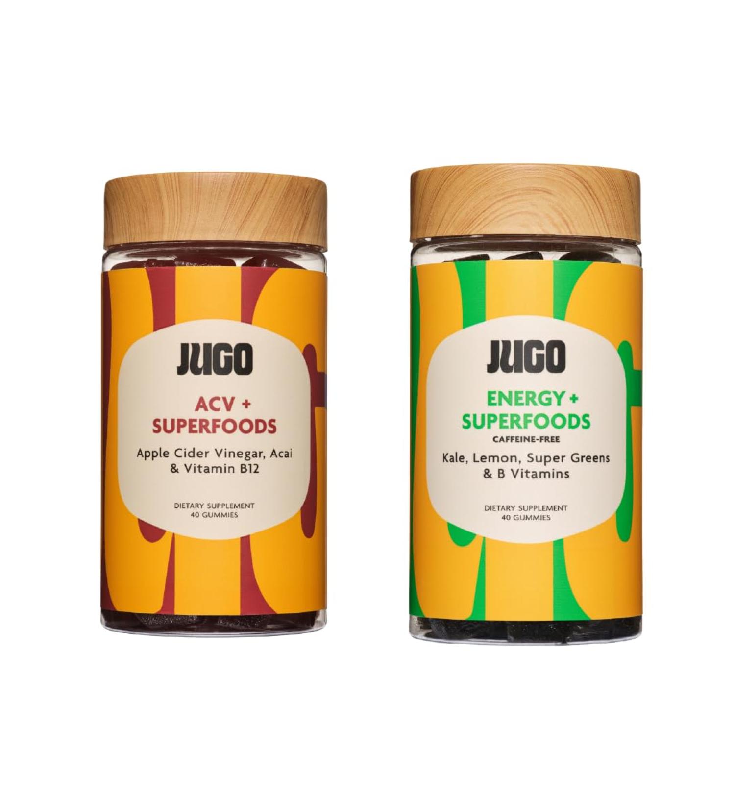 JUGO ACV + Energy Gummies Bundle Apple Cider Vinegar & Vitamin B12 Supports Digestion Metabolism & Natural Energy 100% Vegetarian & Gluten-Free - Buy Online on GoSupps.com