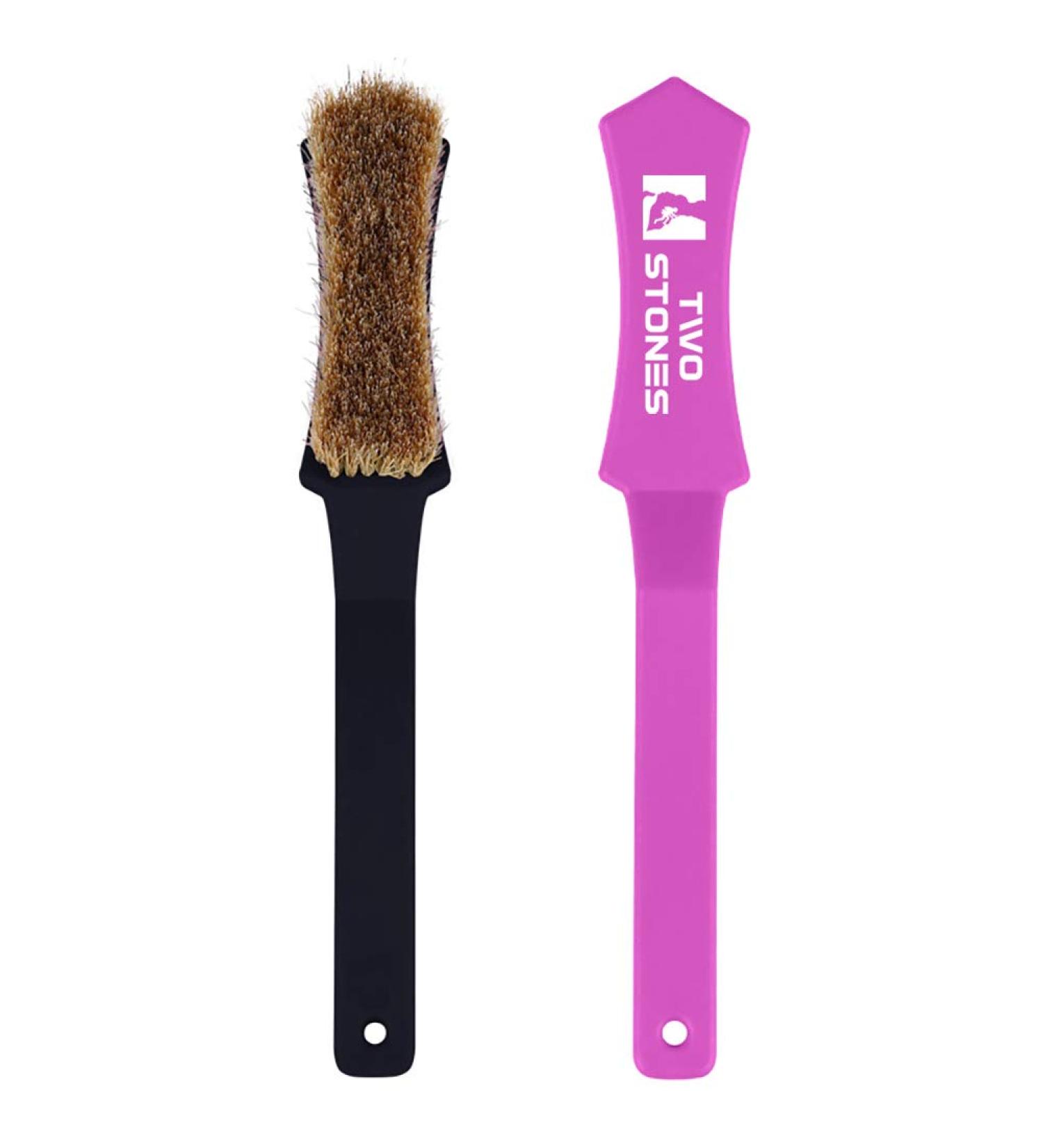 Bouldering Brush with Thick Boar's Hair Bristles | Rock Climbing Holds Cleaner | Indoor/Outdoor Climbing Chalk Brush - Black & Purple - Buy Online on GoSupps.com