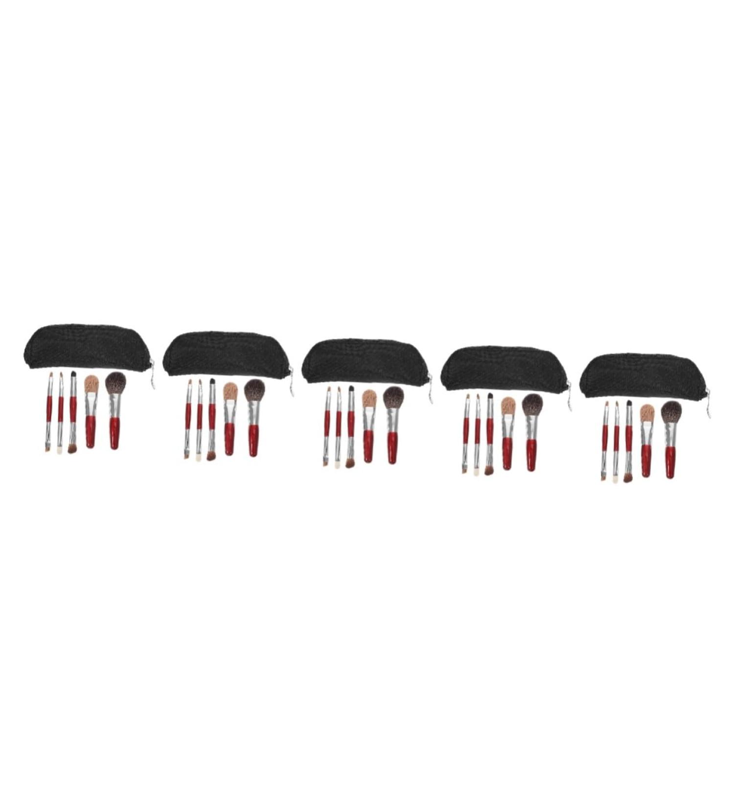 FOMIYES 5 Sets Makeup Brush with Bag Makeup Brush for Women Cosmetics Brush Makeup Blush Applicator Women s Suits Girl's Eyeshadow Brush Aluminum Tube Travel The Face Tool - Buy Online on GoSupps.com