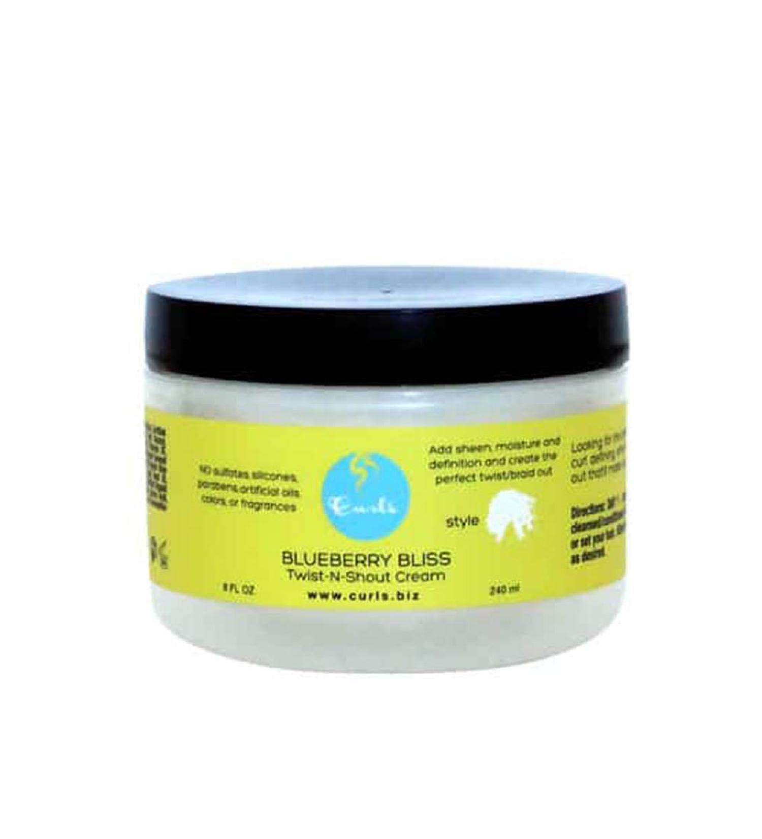 Curls Blueberry Bliss Twist-N-Shout Cream 8 oz - Moisturizing Styling Cream for Defined Curls - Buy Online on GoSupps.com