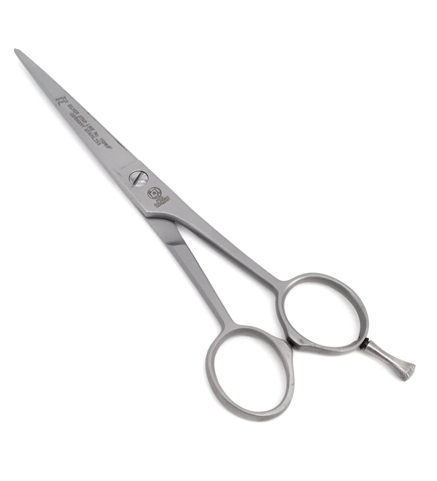 NTS-Solingen Silver Star Line 150 | Hairdressing Scissors | Matte | Satin | Made in Solingen | 5.5 Inches Approx. 14 cm | Professional Scissors for Hair Cutting - Buy Online on GoSupps.com