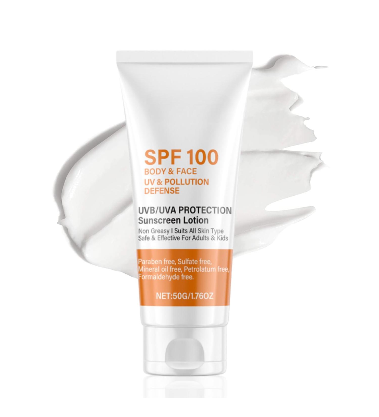 Sunscreen Spf 100 - Face Sunscreen - Waterproof Sun Cream with Spf 100 - UVB/UVA Protection Fator 100 Sun Cream - Spf 100 with Moisturiser anti Wrinkle Prevent Sunburn&Taning - Buy Online on GoSupps.com