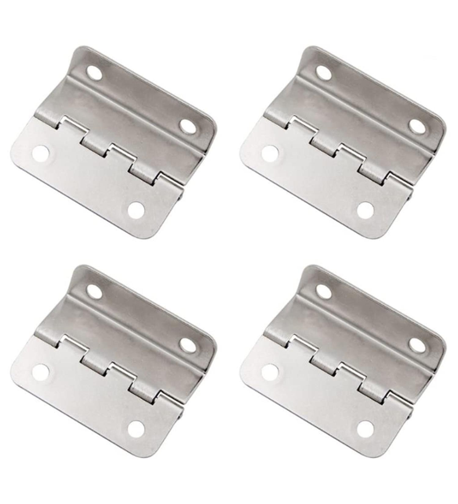 10 Pieces/Set of Cabinet Door Hinges Trunk Wooden Box Old-Fashioned Hinges 4 Holes for Home Furniture Decoration (Color : Multi-Colored) (Silver) - Buy Online on GoSupps.com
