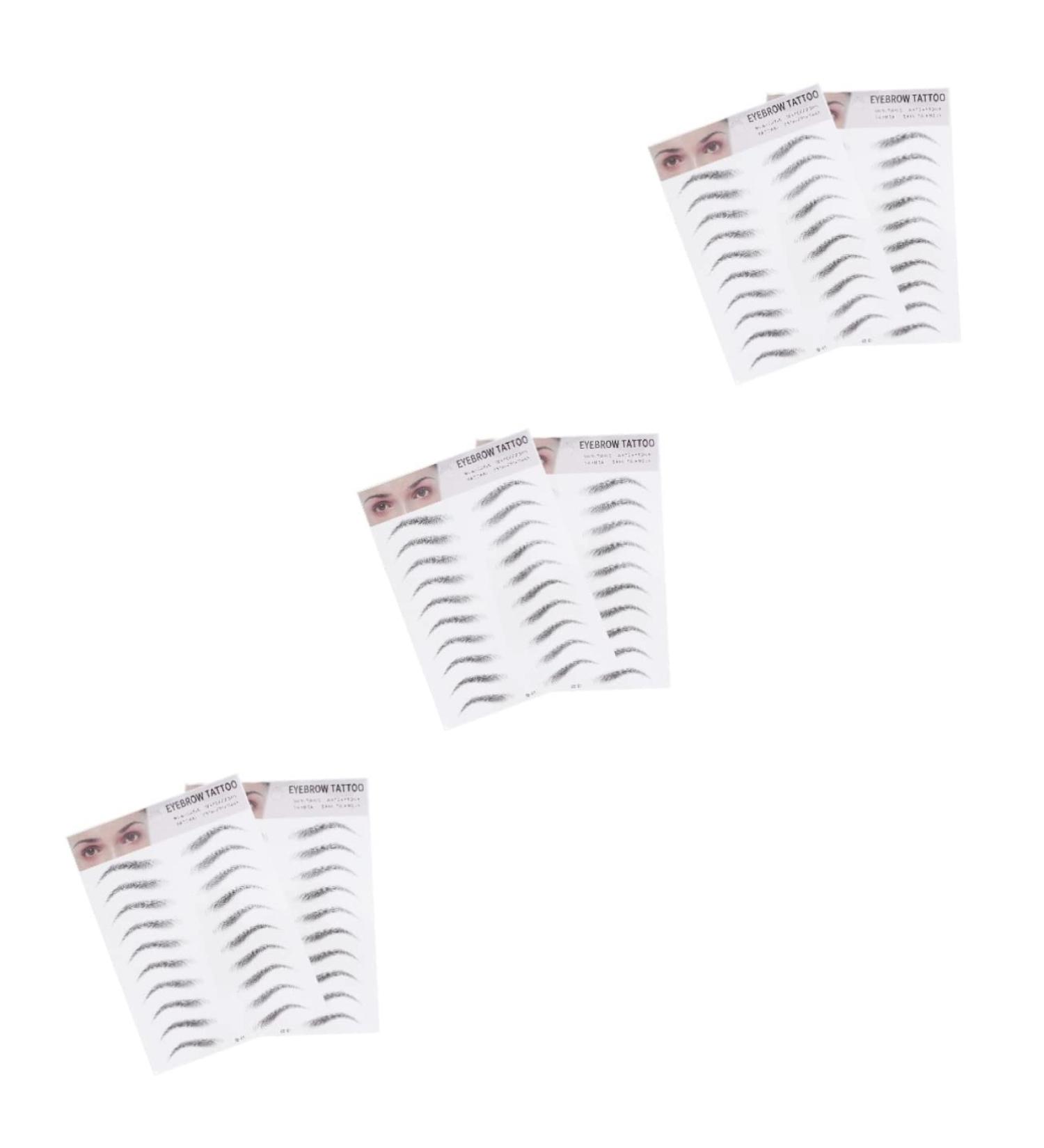 DOITOOL 6 Pcs 3d Eyebrow Stickers 3d Imitation Eyebrow Natural Artificial Eyebrow Women's Cosmetic Template ze001x3pcs Blackx3pcs - Buy Online on GoSupps.com