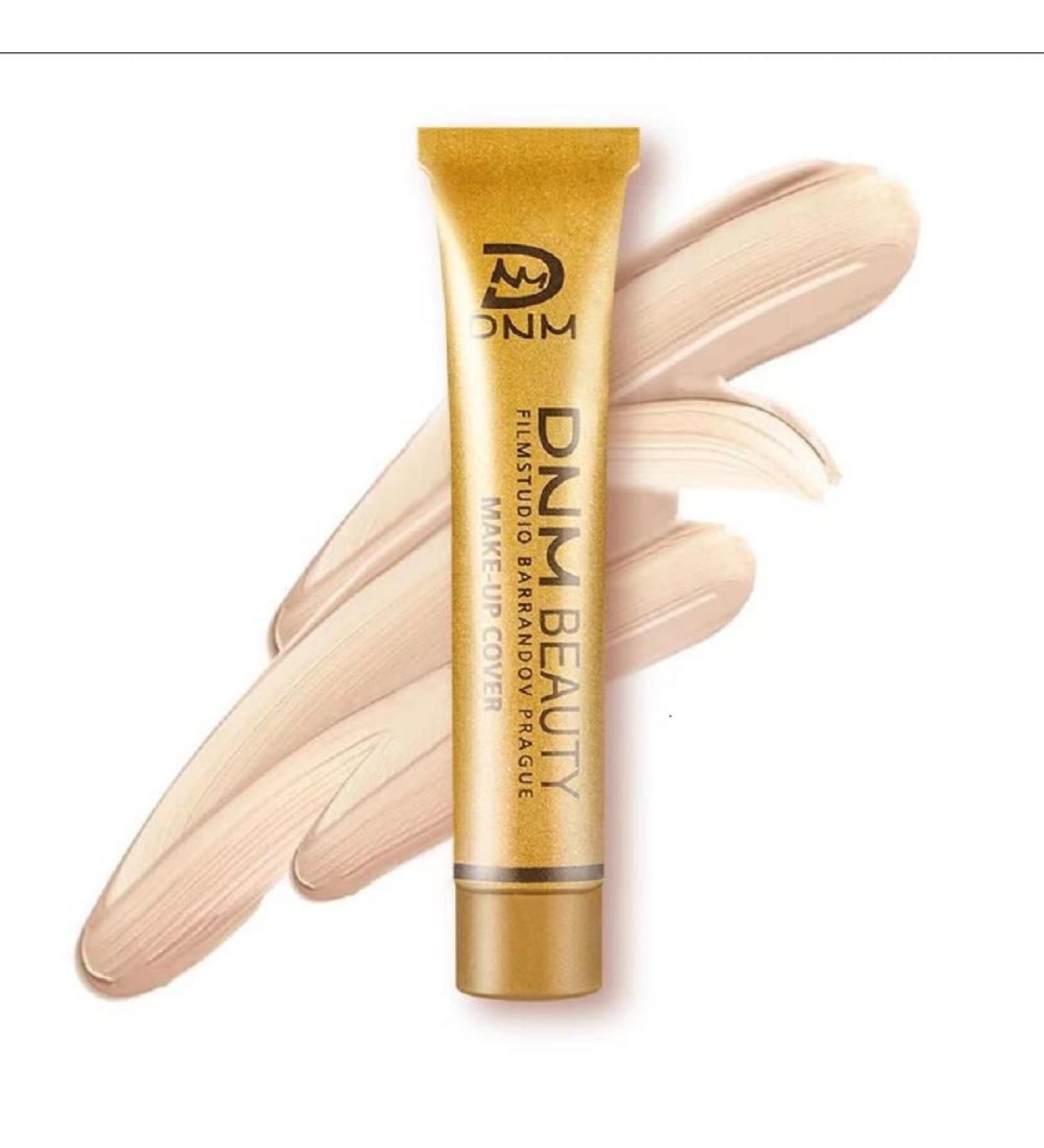 DNM Waterproof Full Skin Concealer Foundation Cream - Color 218 | Correct Scars, Acne, Spots, Tattoo | Under-eye Cover-up - Buy Online on GoSupps.com