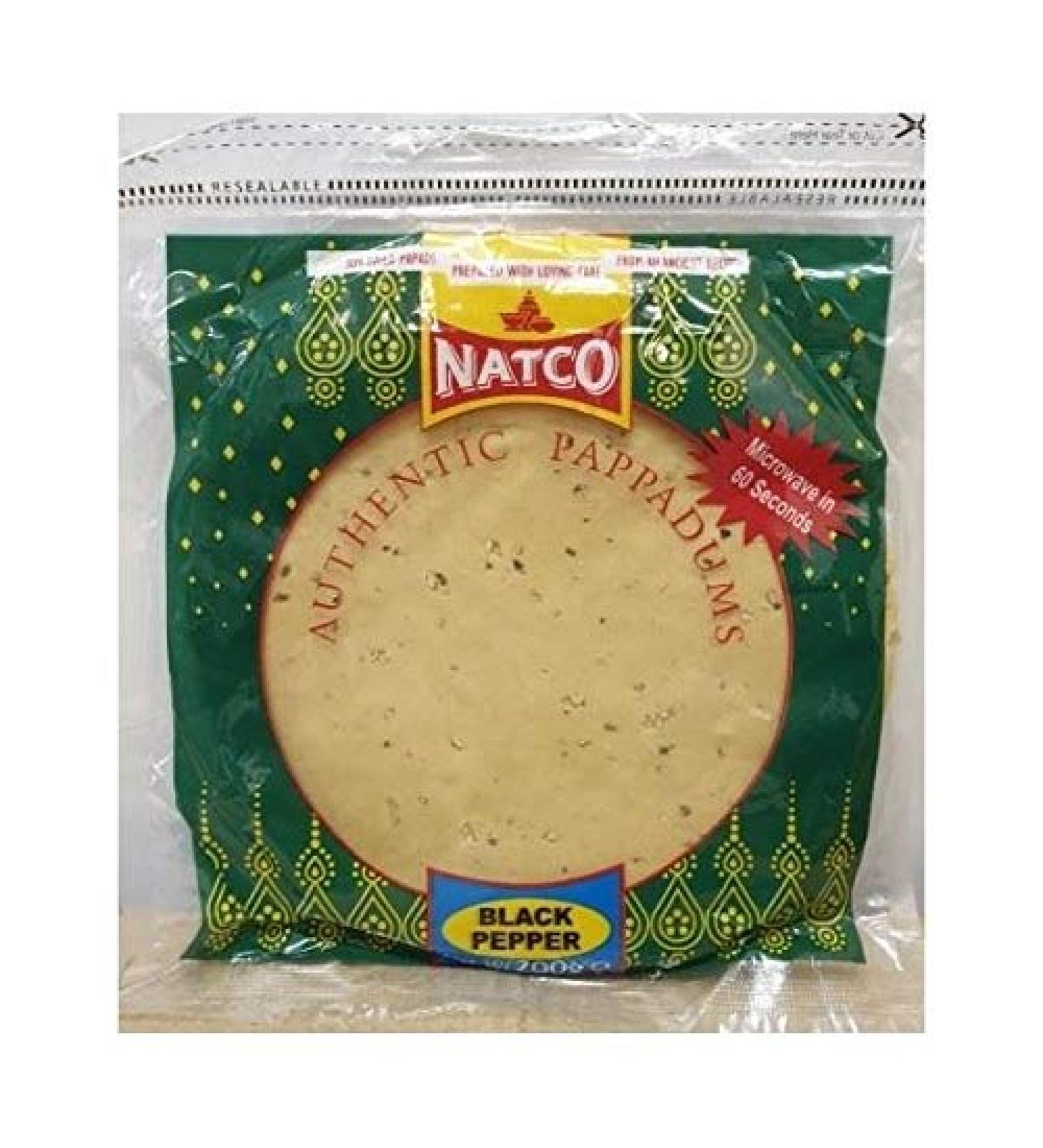 Pappadums au poivre noir Natco - 200 g