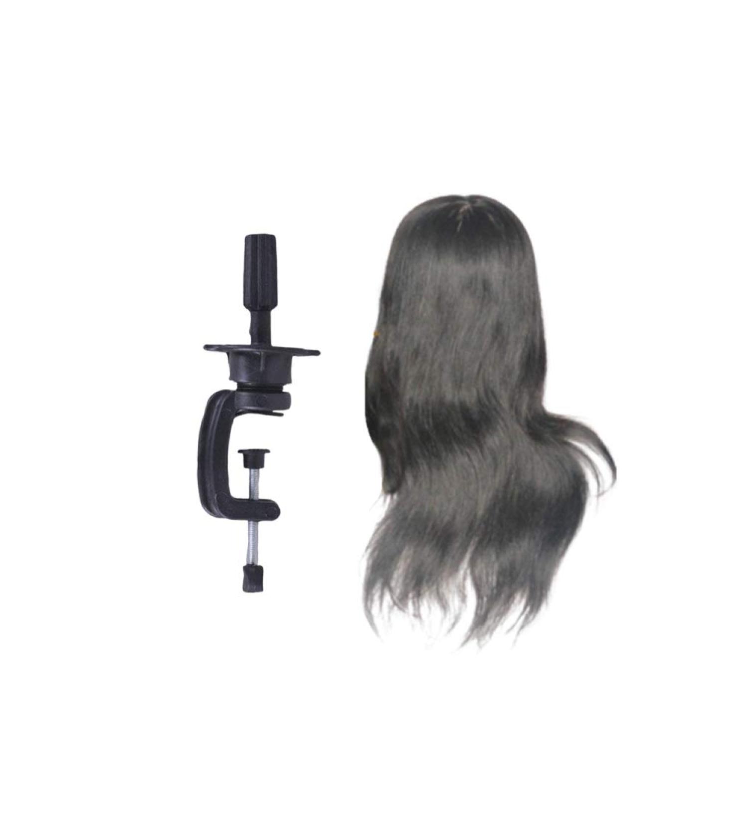Lurrose Human Hair Wigs Training Head Shop Window Doll for Cosmetology & Hairstyling Practice | Ideal for Salons & Home Use - Buy Online on GoSupps.com