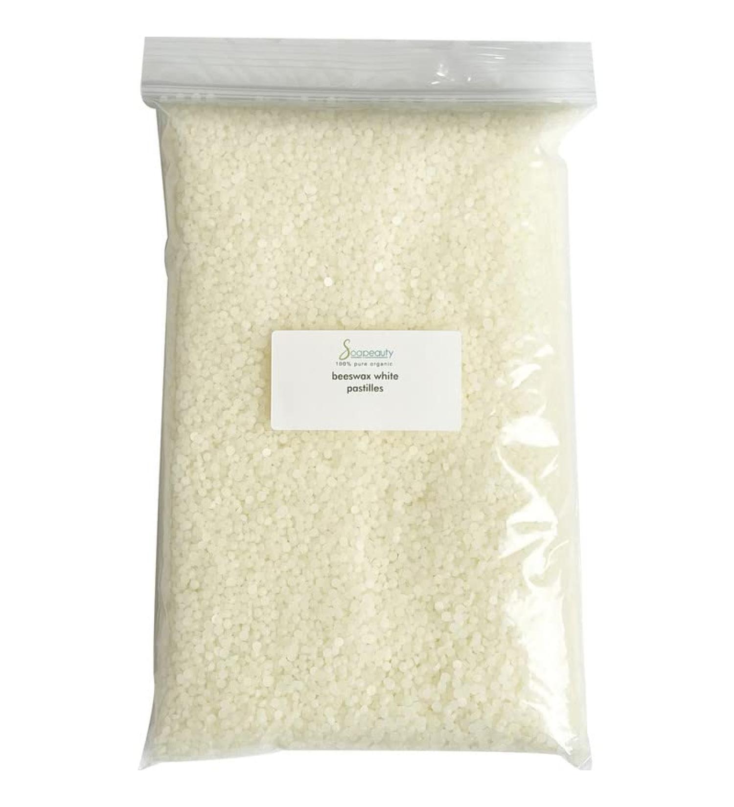 Soapeauty 4 OZ 100% Natural White Beeswax Pastilles - Organic Lip Balm, Skin, Hair, and Face Care - Candle Making Supplies - Buy Online on GoSupps.com