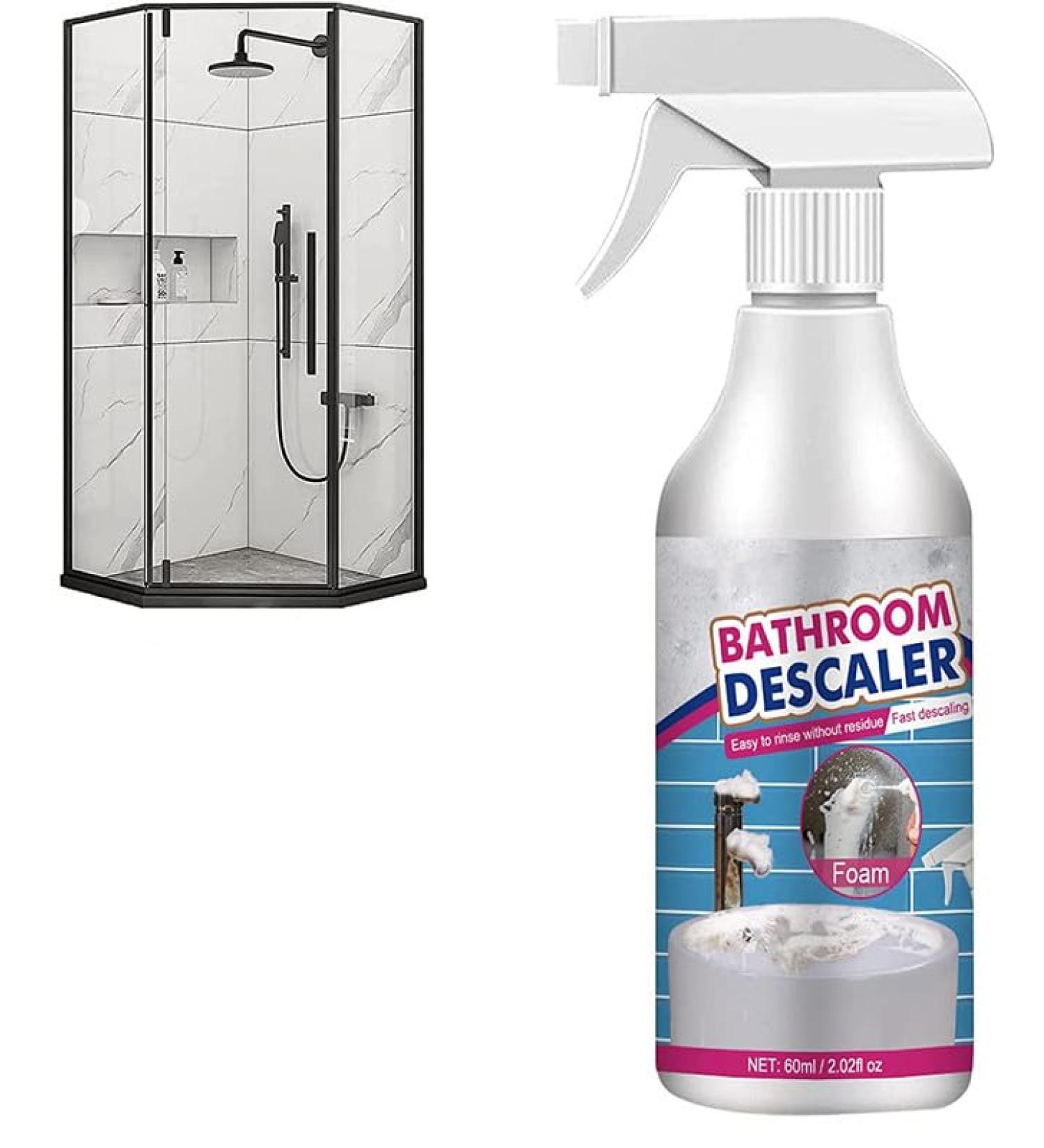 Bathroom Descaler Spray Stubborn Stains Cleaner Shower Glass Cleaner Spray Limescale Remover Foam Spray Bubble Cleaner for All Purpose Stain Remover (1pc) - Buy Online on GoSupps.com