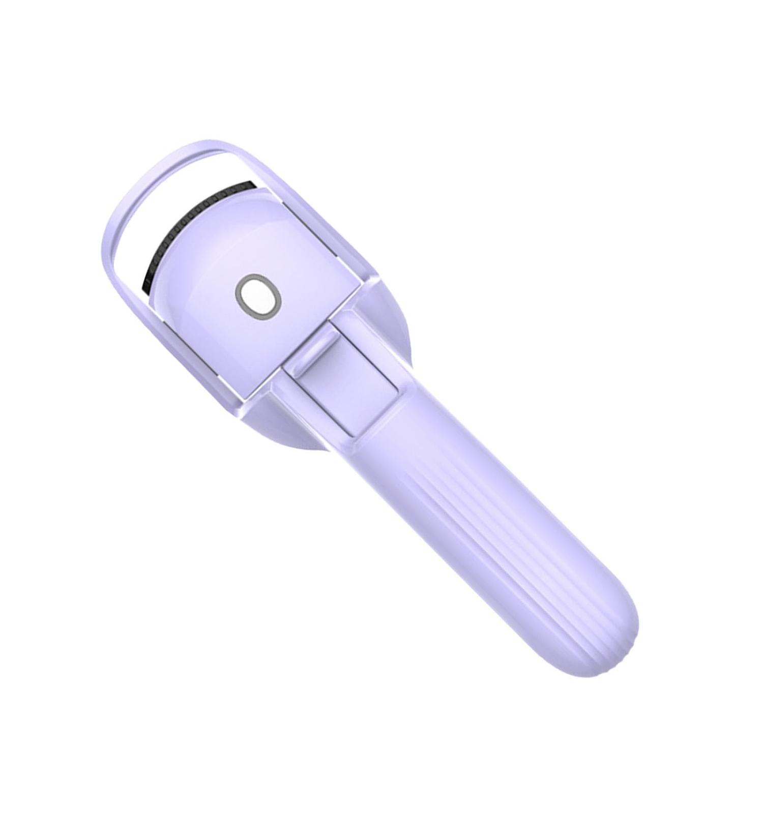 Heated Eyelash Curler | Portable Electric Lash Curling Tool Rapid Heat-up Eye Lash Curler with Temperature Control 3 Modes Silicone Pad for Quick Natural Eye Lashes Purple - Buy Online on GoSupps.com