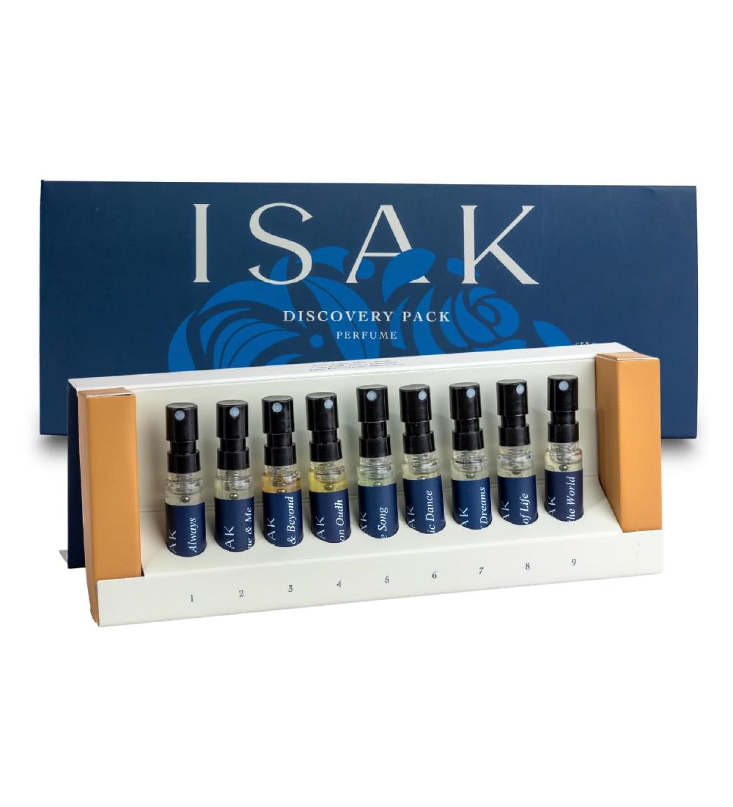 ISAK Fragrances Discovery Perfume Pack For Women & Men 8 To 10 Hours Long Lasting Luxury Unisex Fragrances Premium Parfum Combo For All Occasions & Valentines Day Gift 9x3 ml (0.10 Fl oz) Each - Buy Online on GoSupps.com