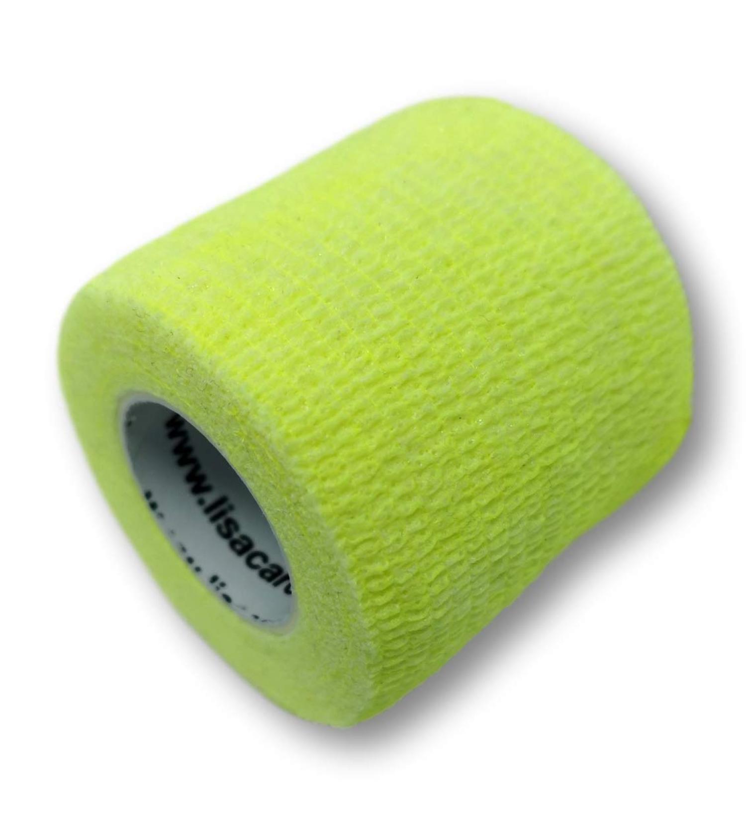 Lisacare Association Adhesive Tape - 4 Rolls 5cm Wide | Elastic Self-Adhering Bandage - Neon Yellow - Medical Product - Buy Online on GoSupps.com