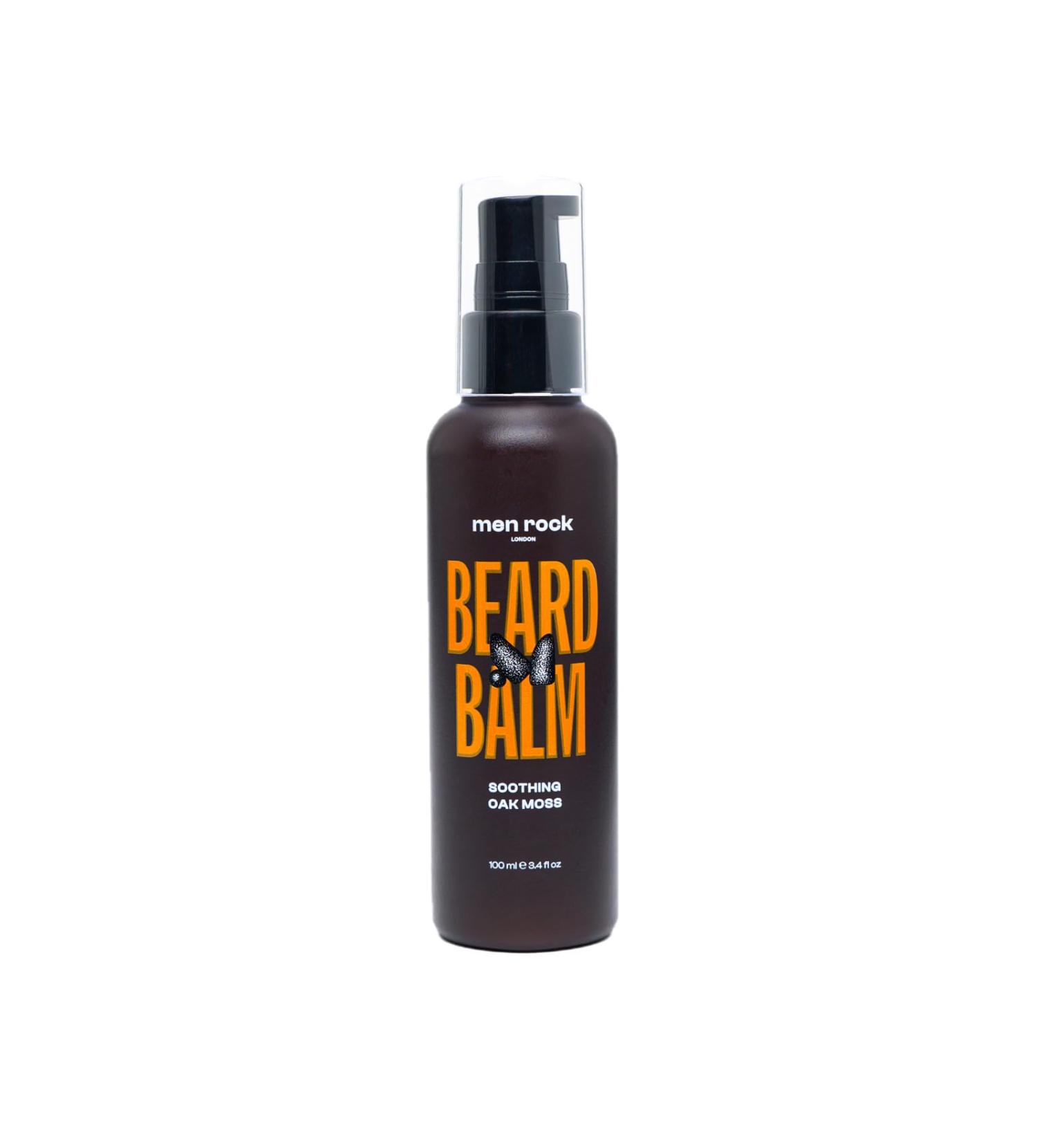 Men Rock Oak Moss Beard Balm - 100ml | Soothing Leave-In Conditioner | Hydrates Beard & Skin | Earthy Scent - Buy Online on GoSupps.com